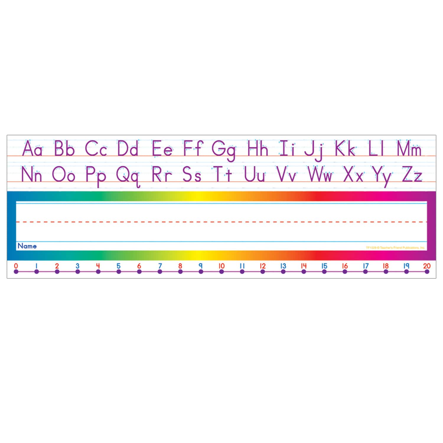 Scholastic Teaching Solutions Alphabet & Number Line Name Plates, 3 Packs of 36