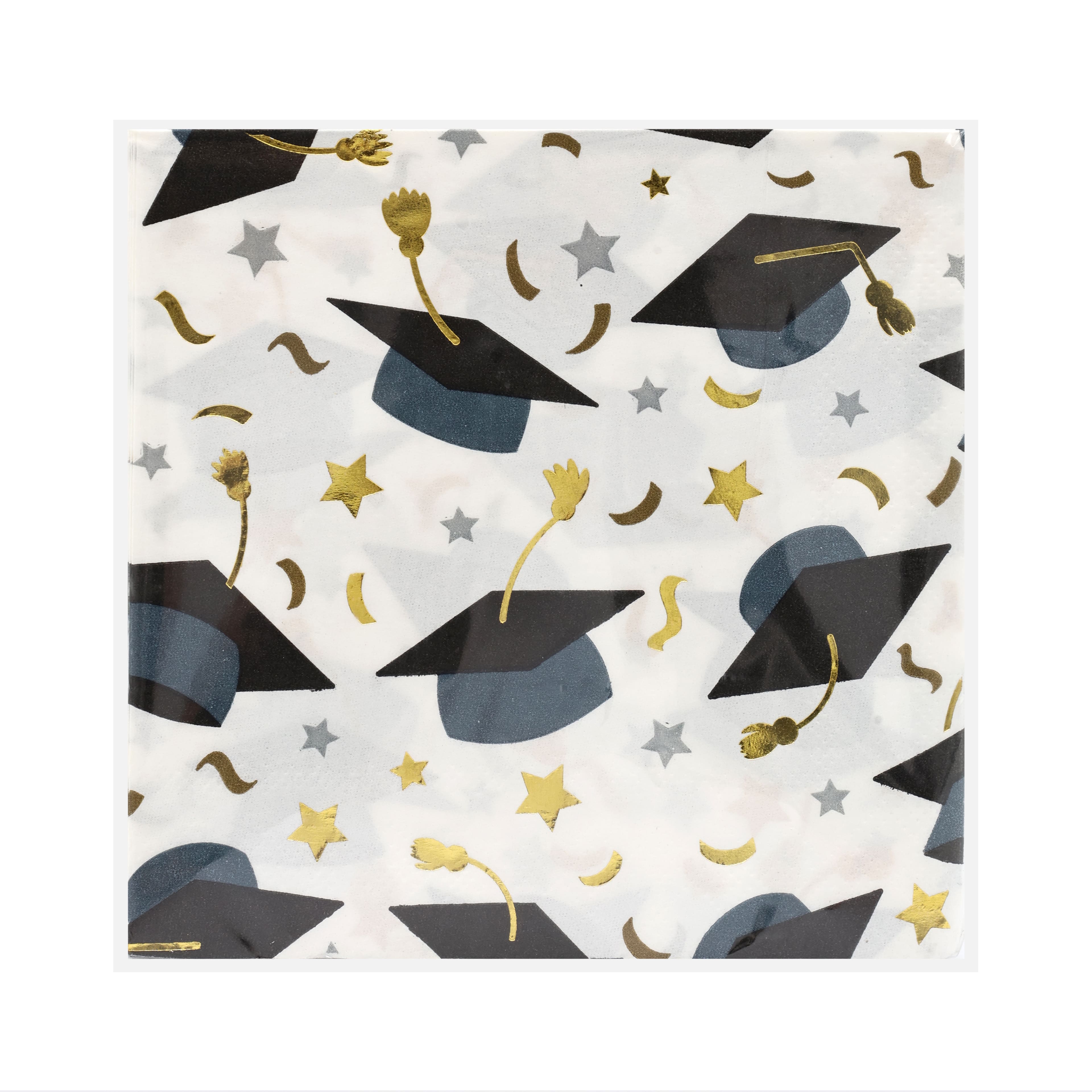 5" x 5" Graduation Cap Toss Beverage Napkins by Celebrate It™