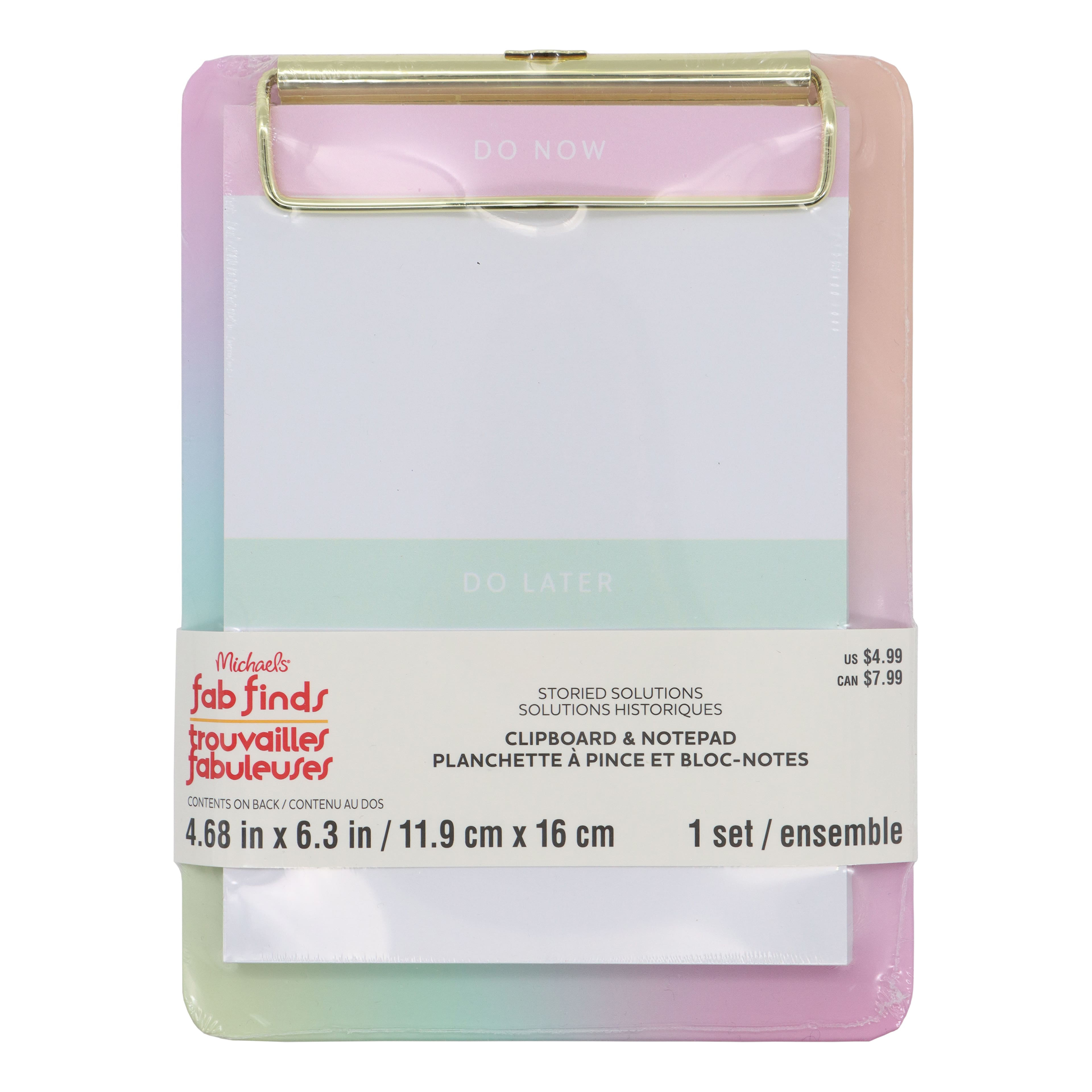 Assorted Clipboard & Notepad Set by Fab Finds, 1pc.
