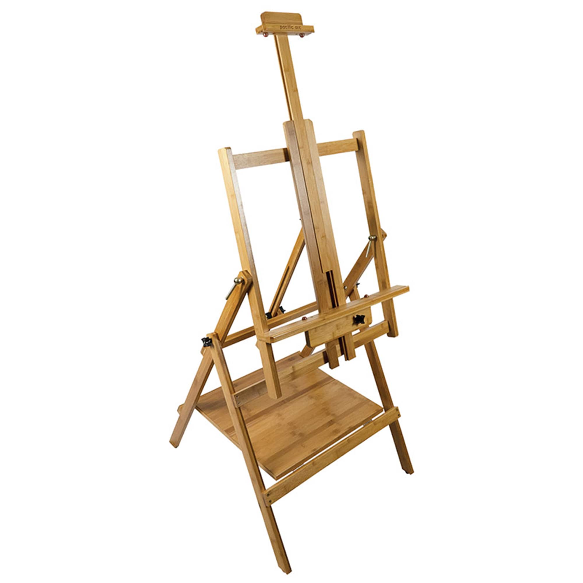Pacific Arc Convertible Watercolor Bamboo Studio Easel with Storage Shelf