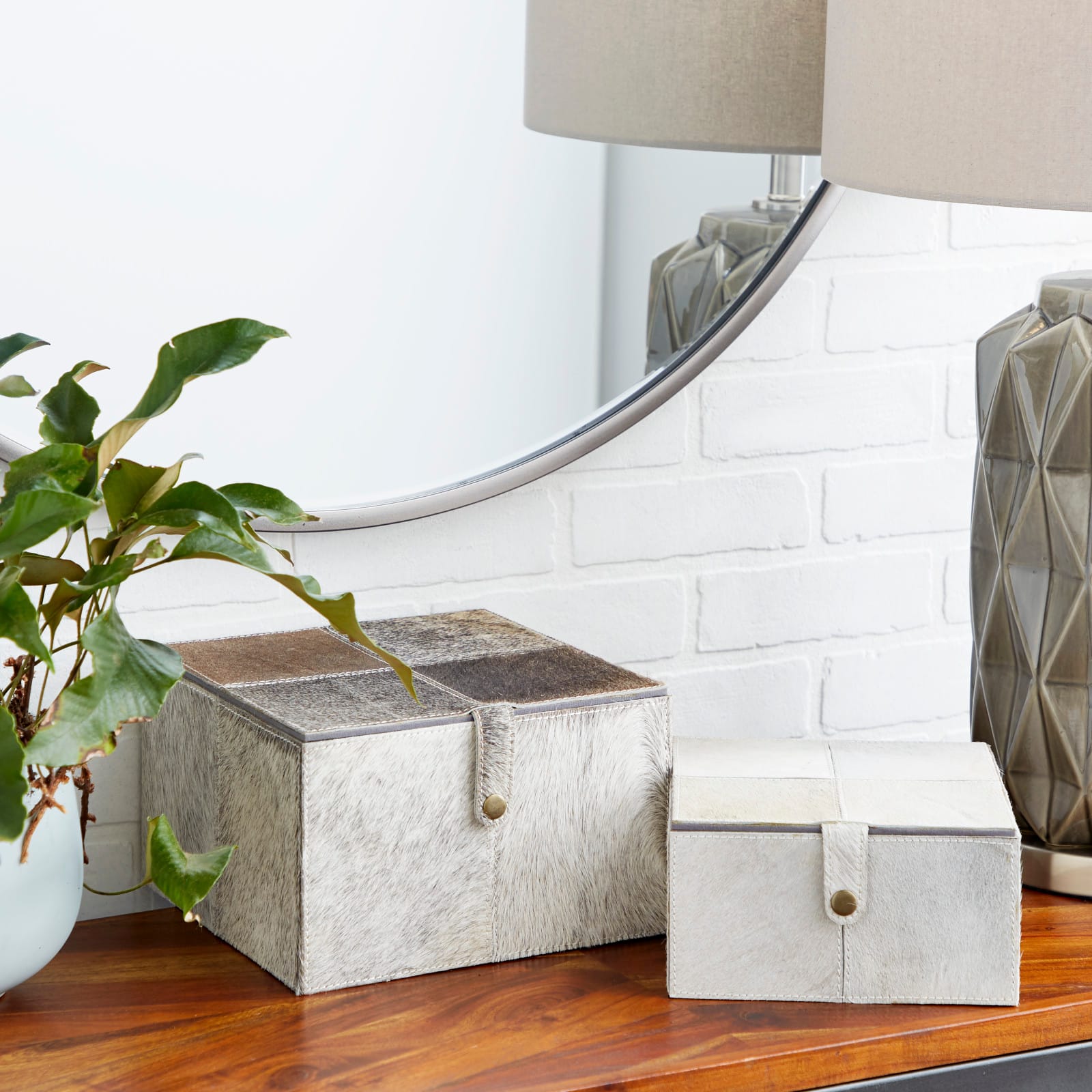 Gray Leather Natural Box Set, 8" & 10"