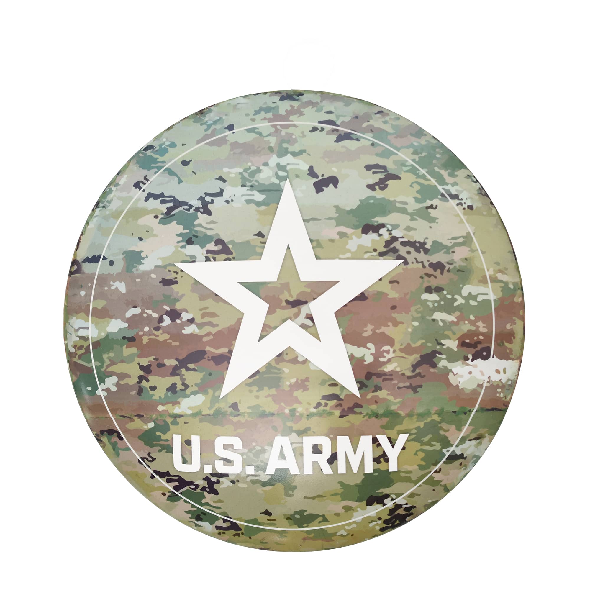 American Art Decor 15" U.S. Army Camo Dome Metal Wall Art Sign