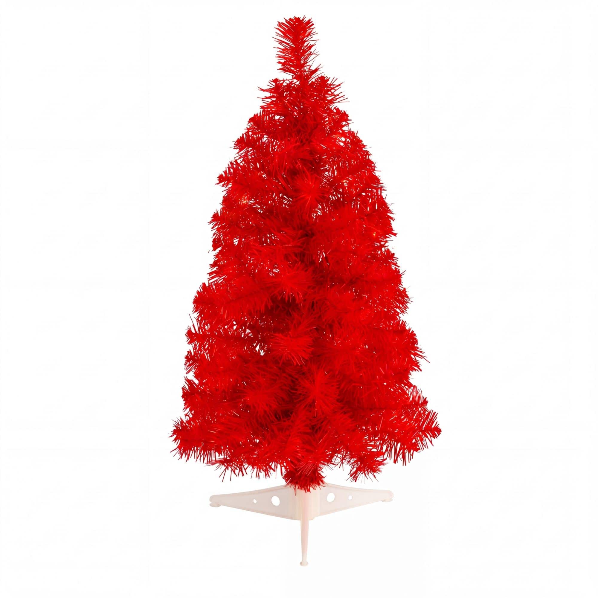 Nearly Natural 2ft. Unlit Red Artificial Christmas Tree