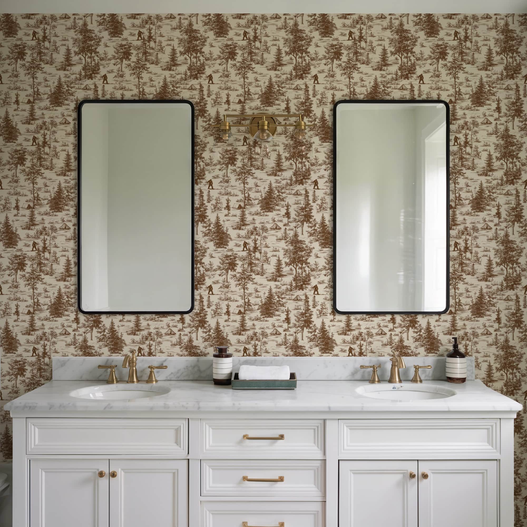 Designs Direct Bigfoot Novelty Toile Peel & Stick Wallpaper