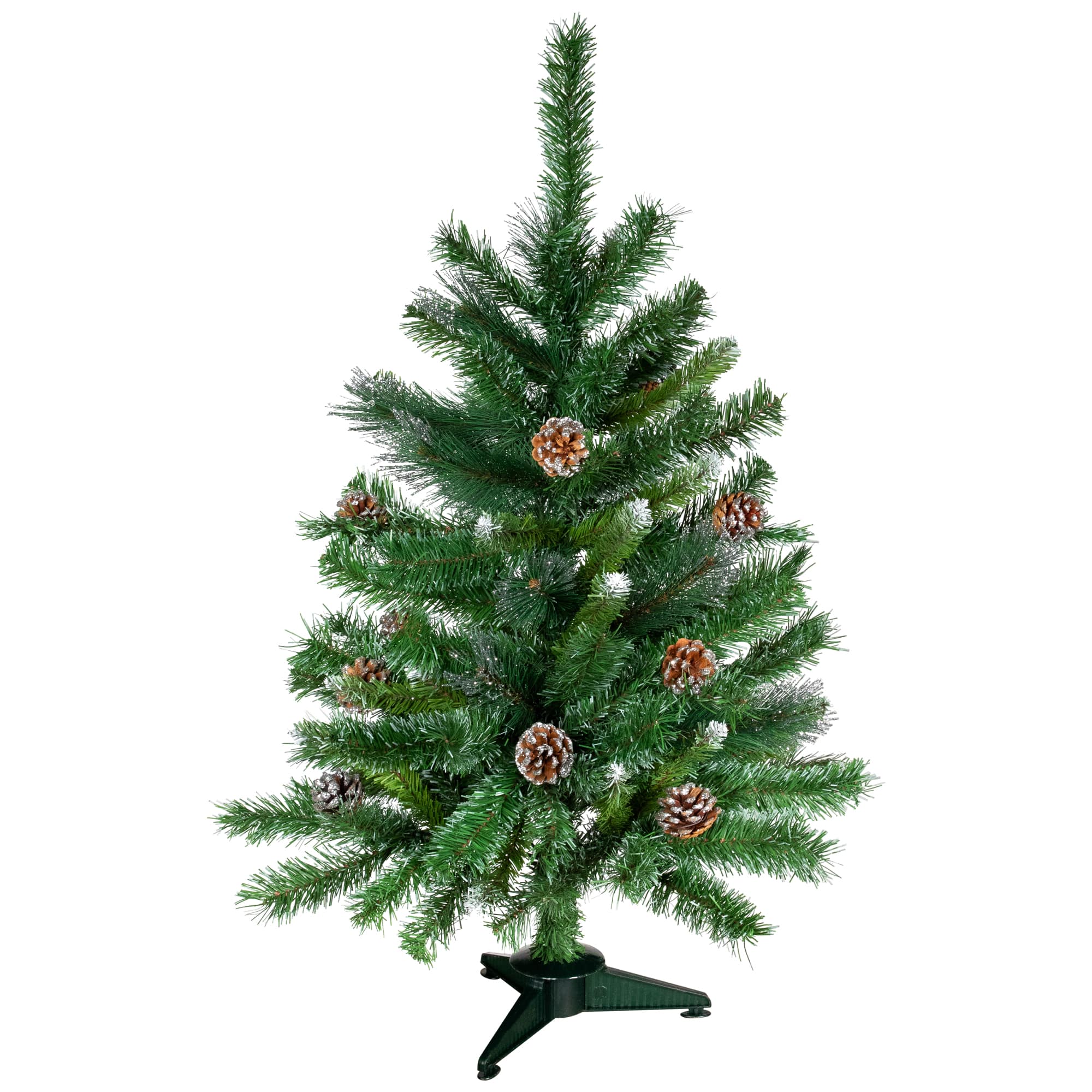 3ft. Unlit Two Tone Buckeye Glitter Pine Artificial Christmas Tree