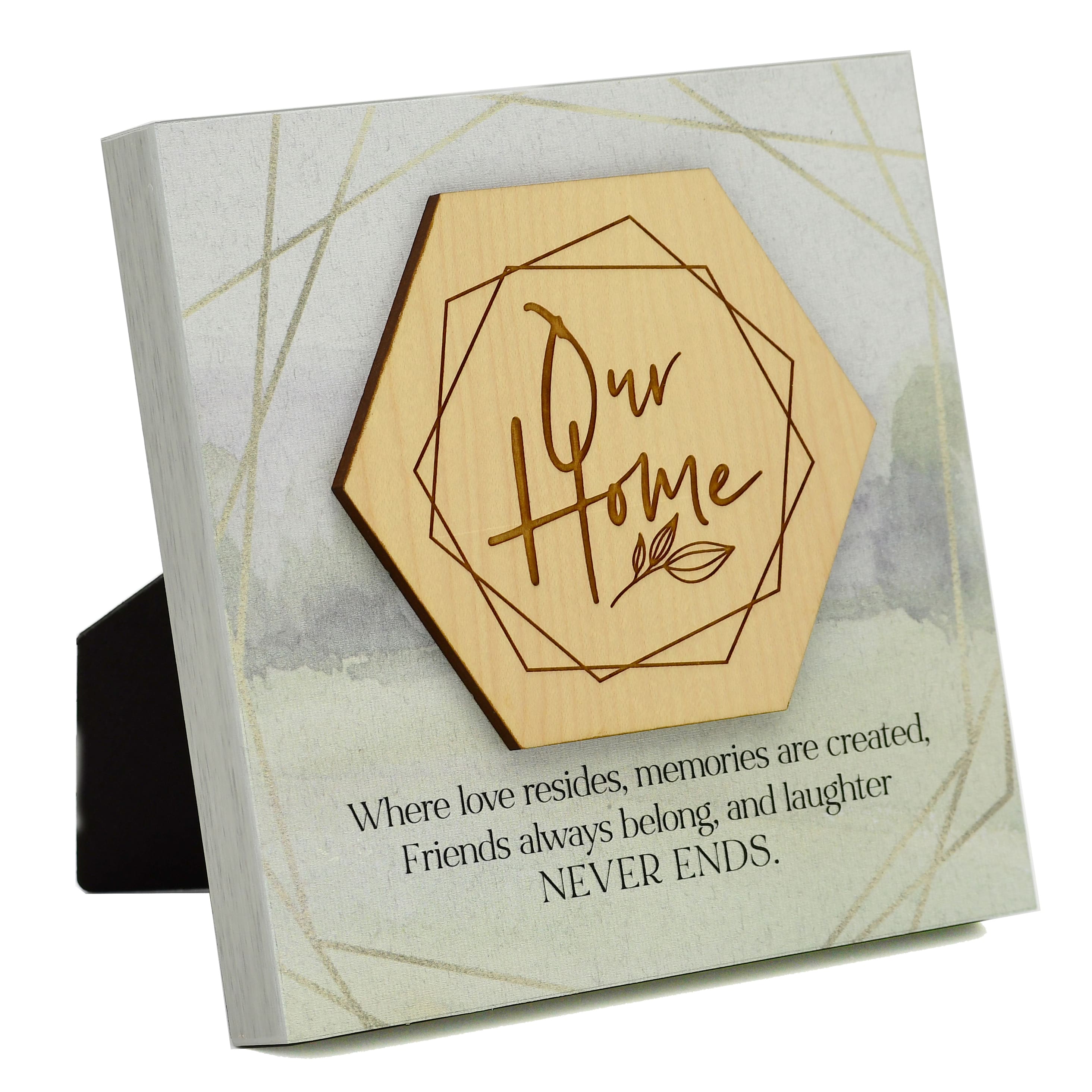 Our Home Meadow Wood Plaque