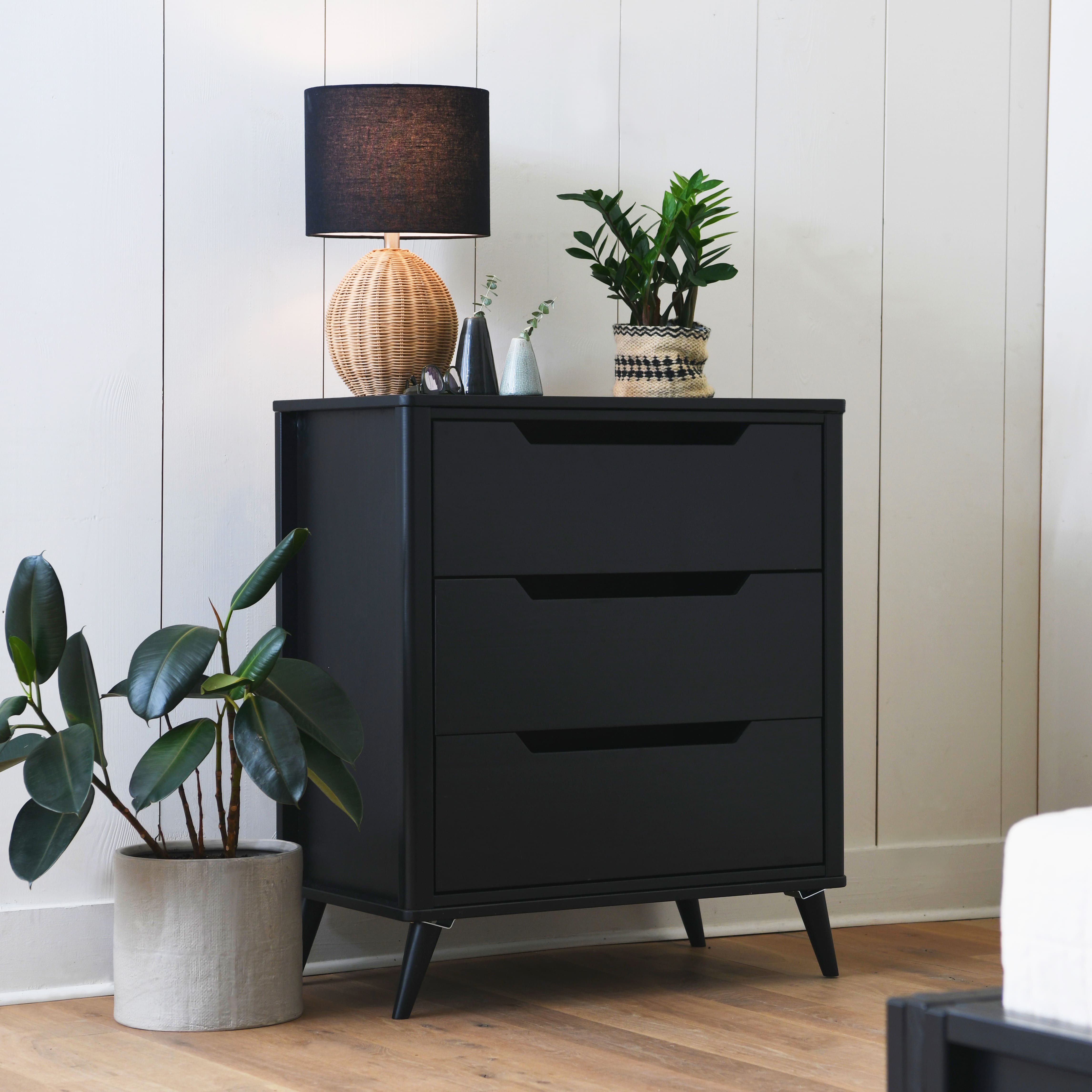 Hello Honey® 37.5" Yume Mid Century Modern Solid Wood 3-Drawer Dresser Chest