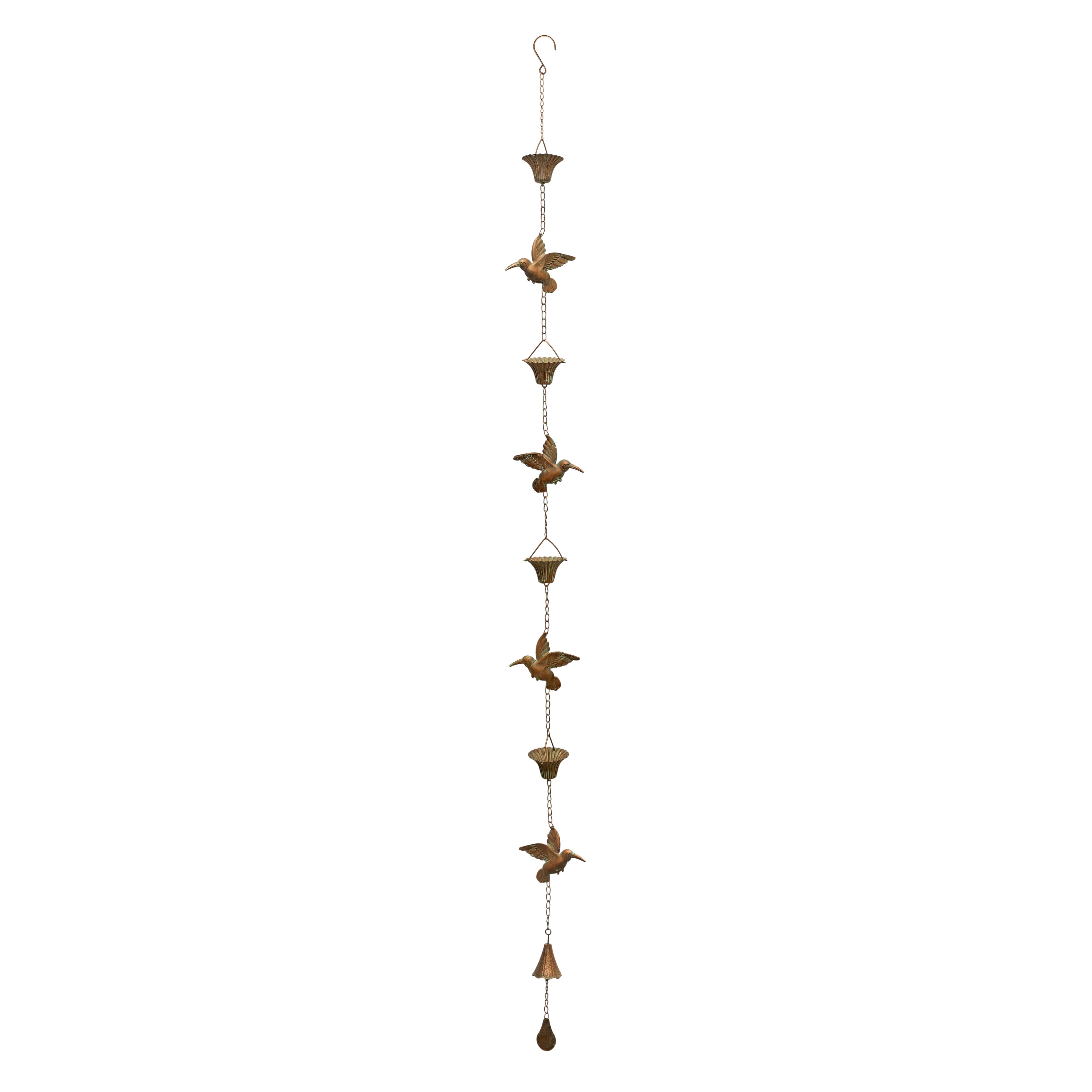69" Iron Hummingbird Rain Chain