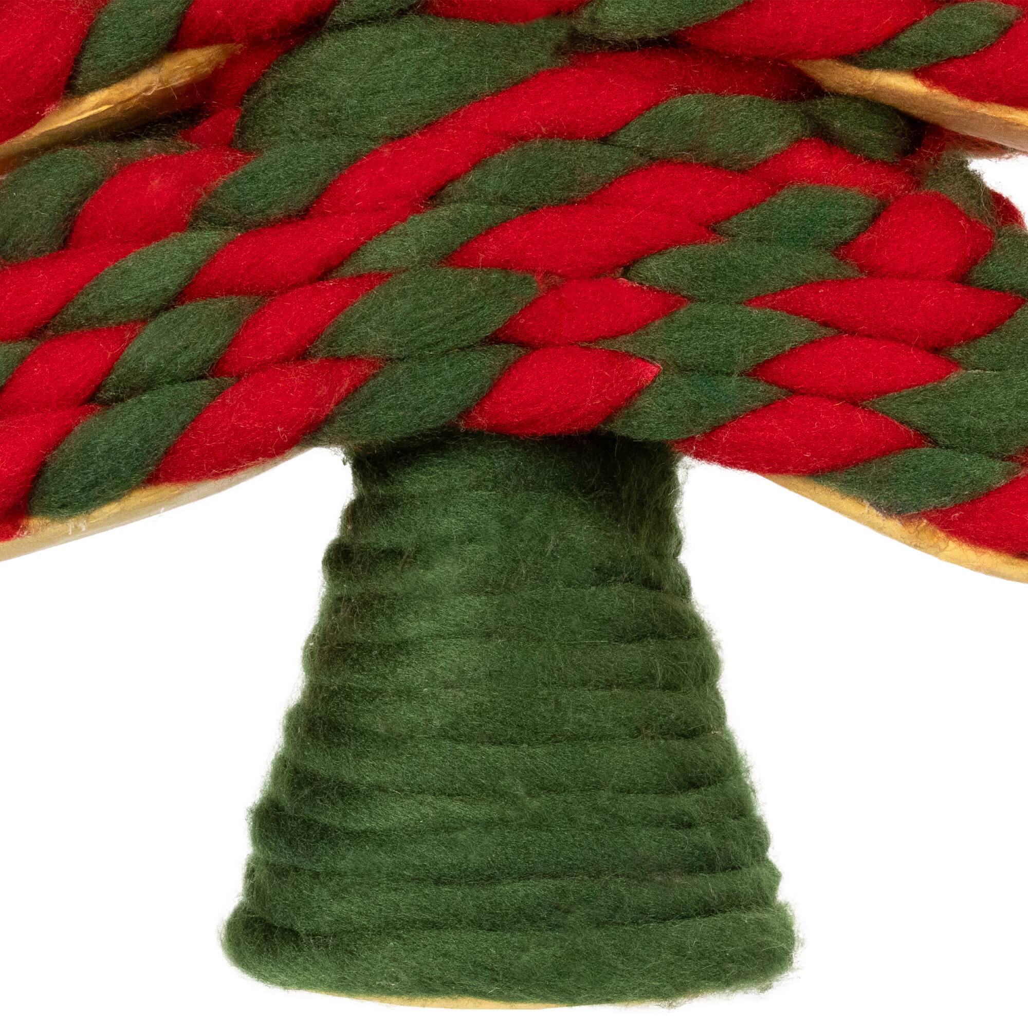 15.25" Twisted Yarn Plush Decoration Christmas Tree