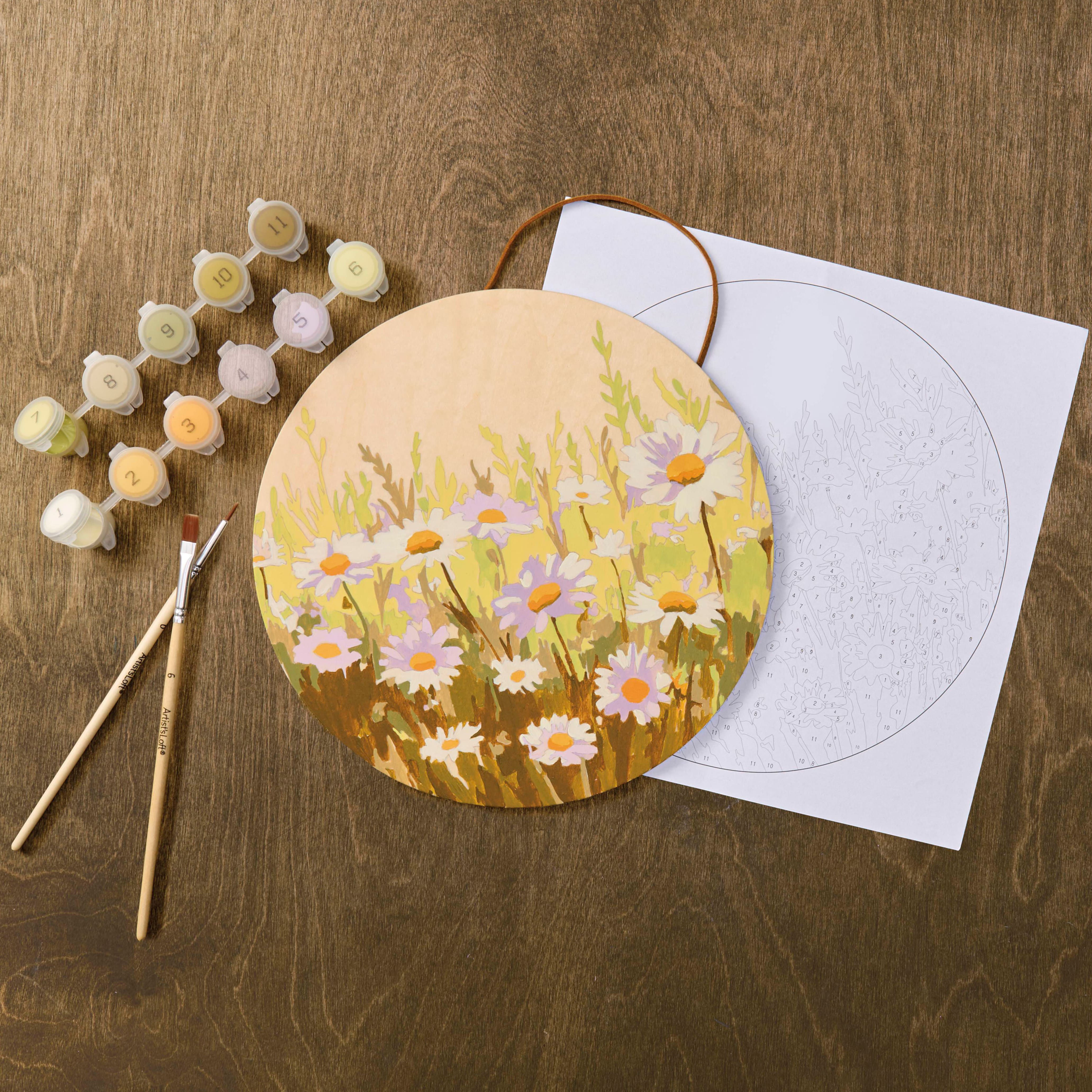Flower Field Paint-by-Number Plywood Surface Kit by Artist's Loft®