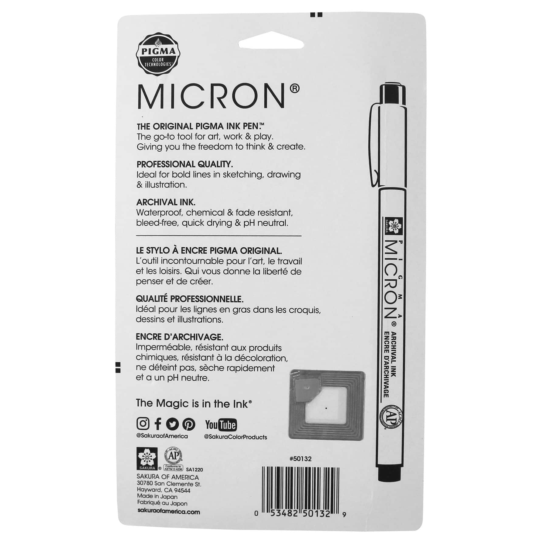 Pigma® Micron® Black Bold Line Ink Pens, 6ct.