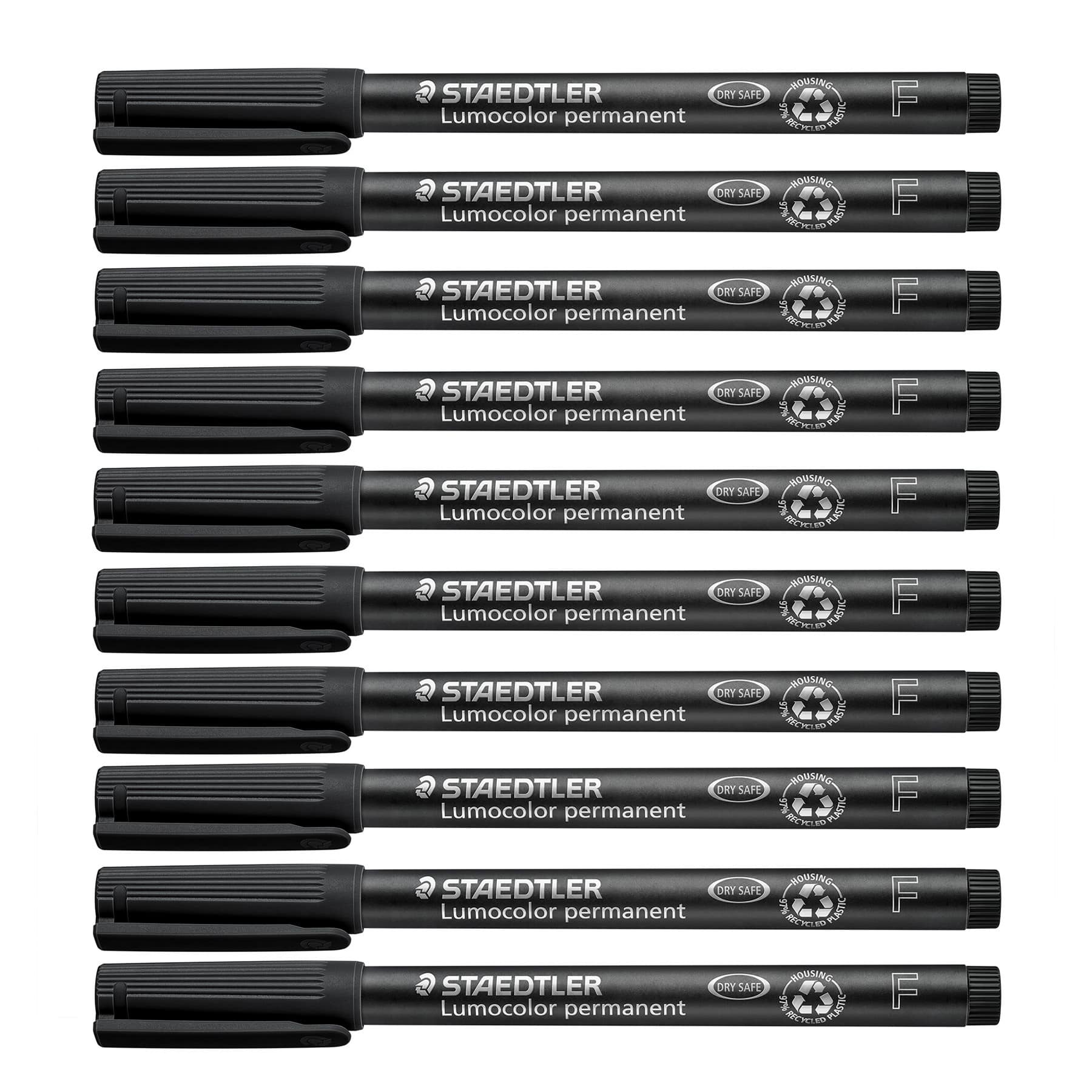 STAEDTLER® 0.6mm Black Fine Lumocolor Permanent Pens, 10ct.