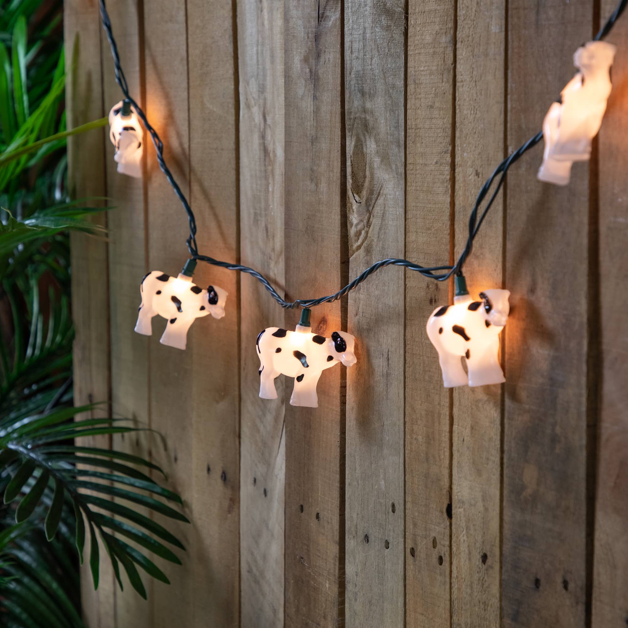 10ct. Cow Patio String Lights