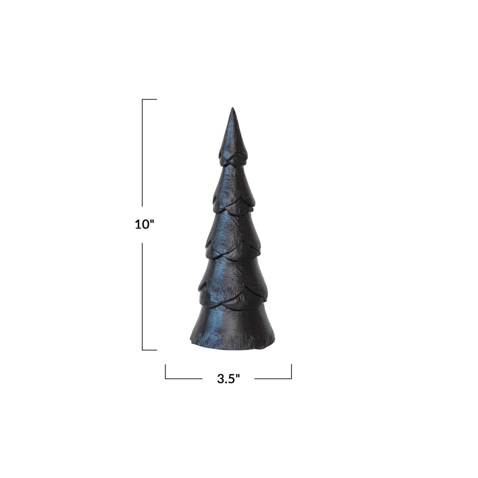 Hello Honey® 10" Black Mango Wood Christmas Tree