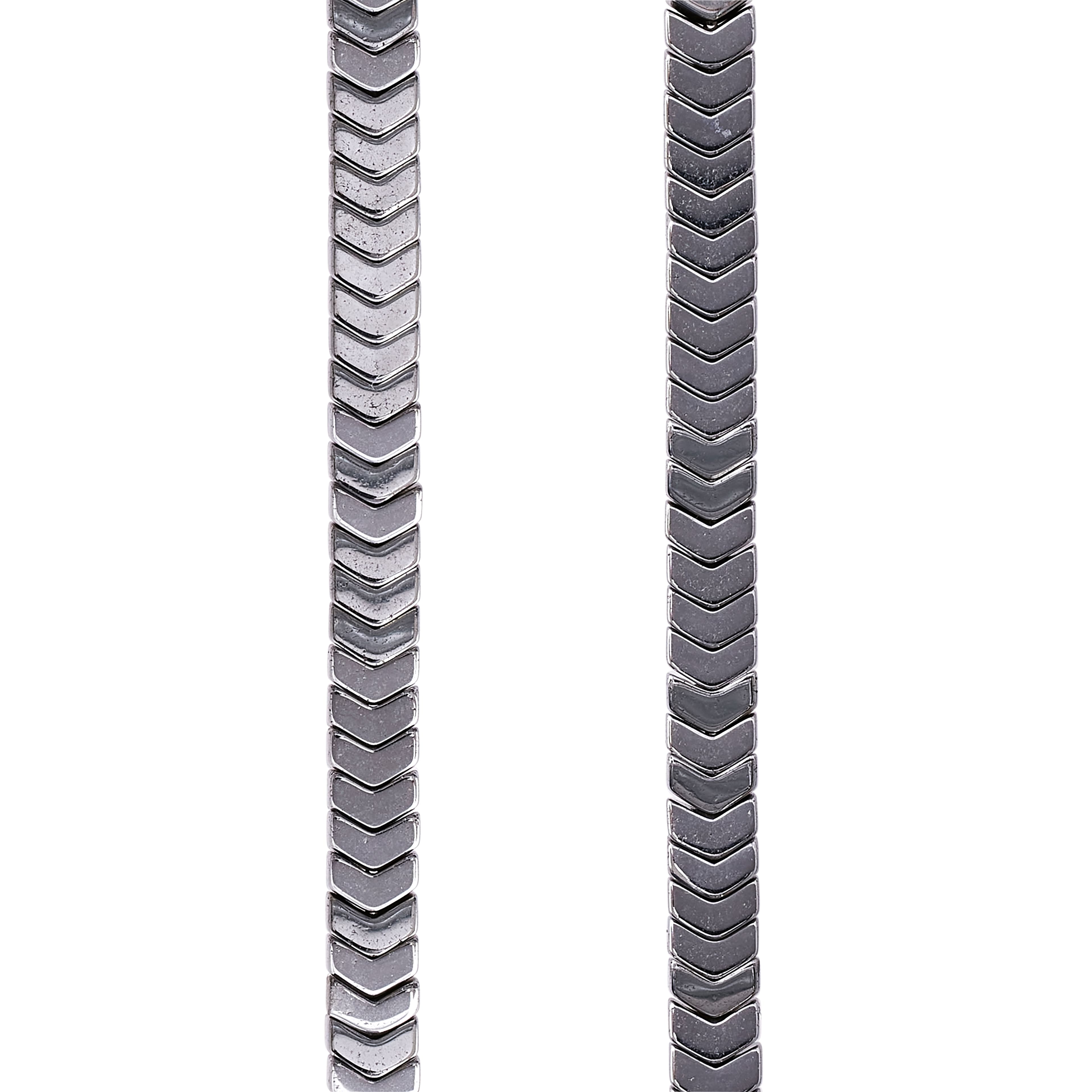 Hematite V-Shaped Semi-Precious Beads by Bead Landing™, 3mm