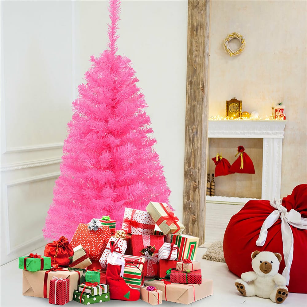Costway 3ft. Unlit Pink Artificial Christmas Tree