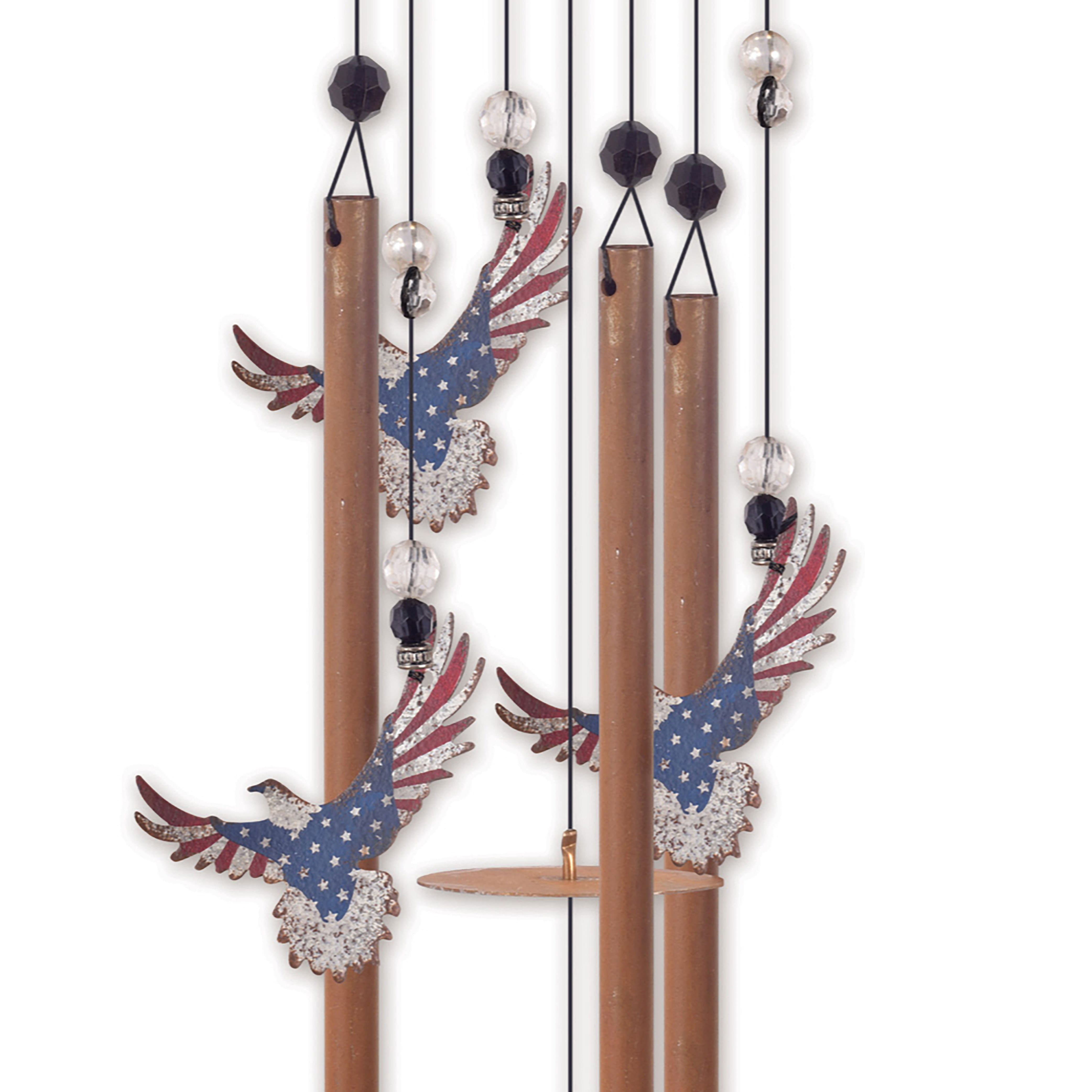 Sunset Vista Designs® 32" Metal Patriotic Soaring Eagle Wind Chime