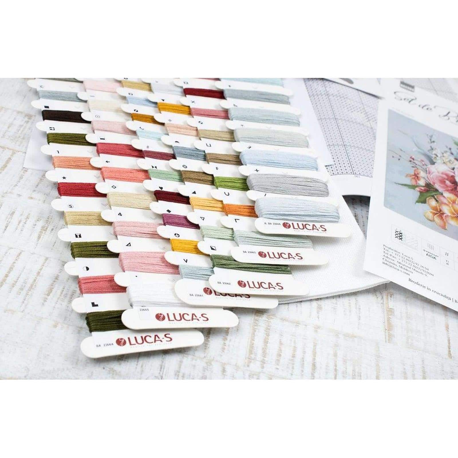 Luca-s Flower Bouquet Counted Cross Stitch Kit