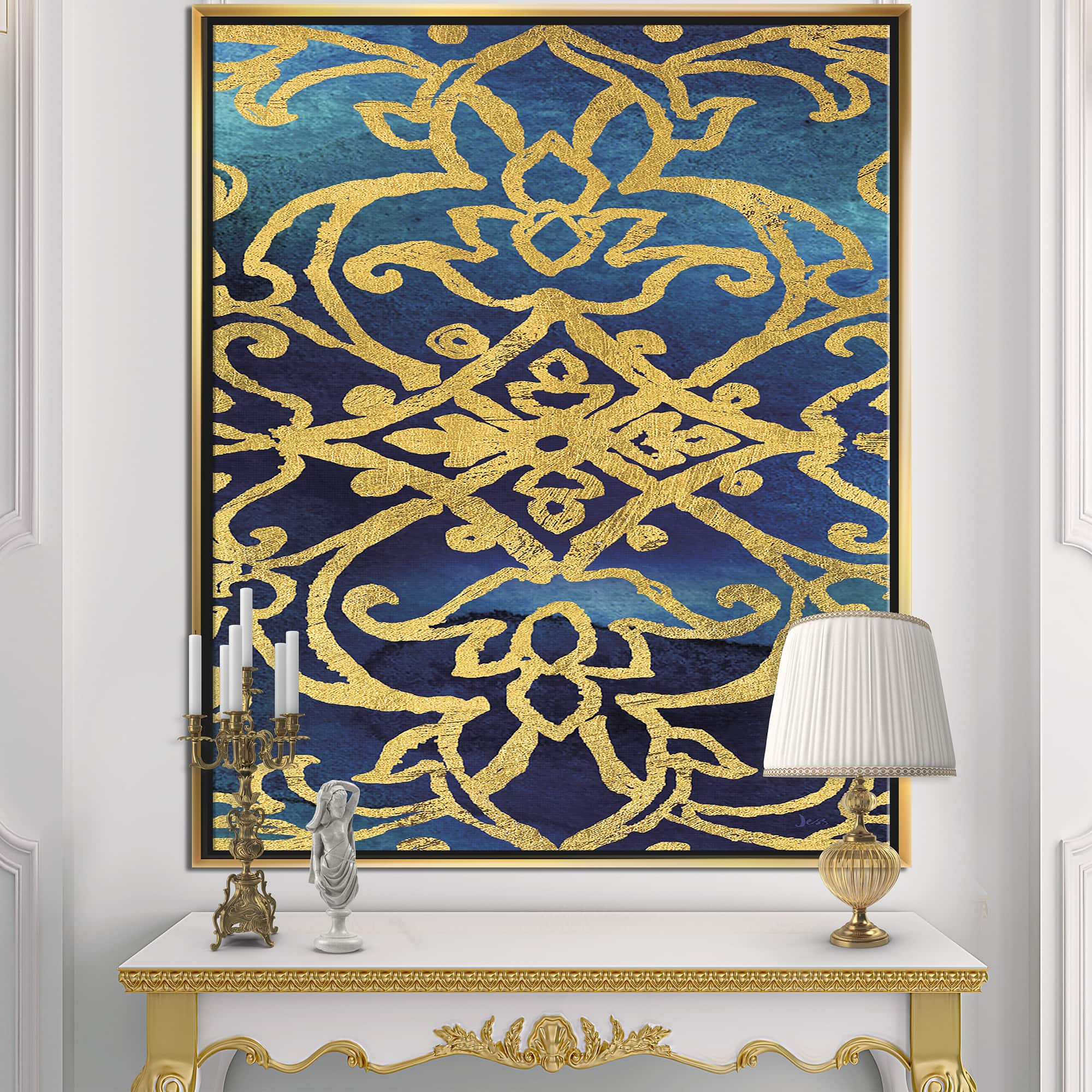 Designart - metallic Glam Indigo Form II