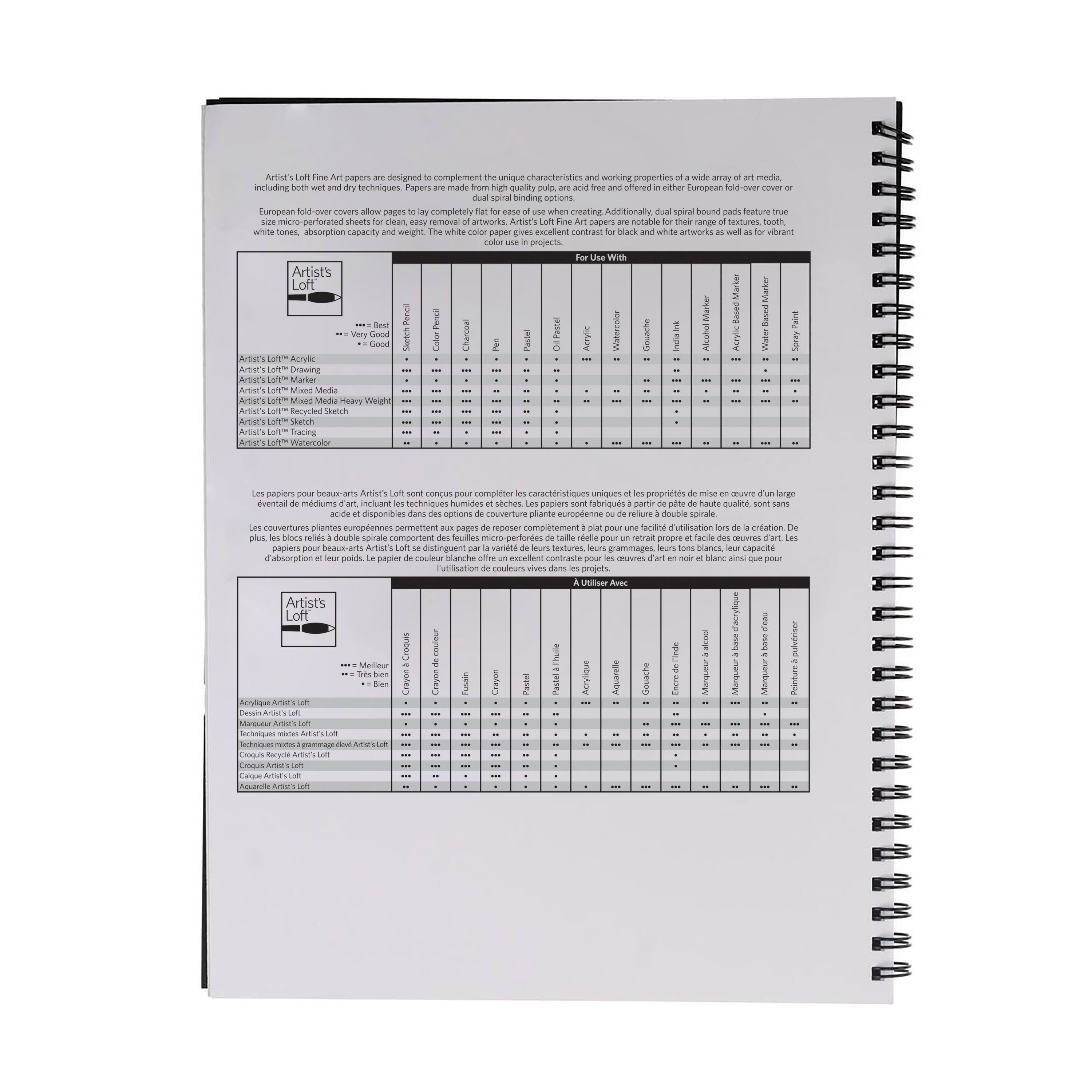 7" x 10" Black 92lb. Mixed Media Pad by Artist's Loft®