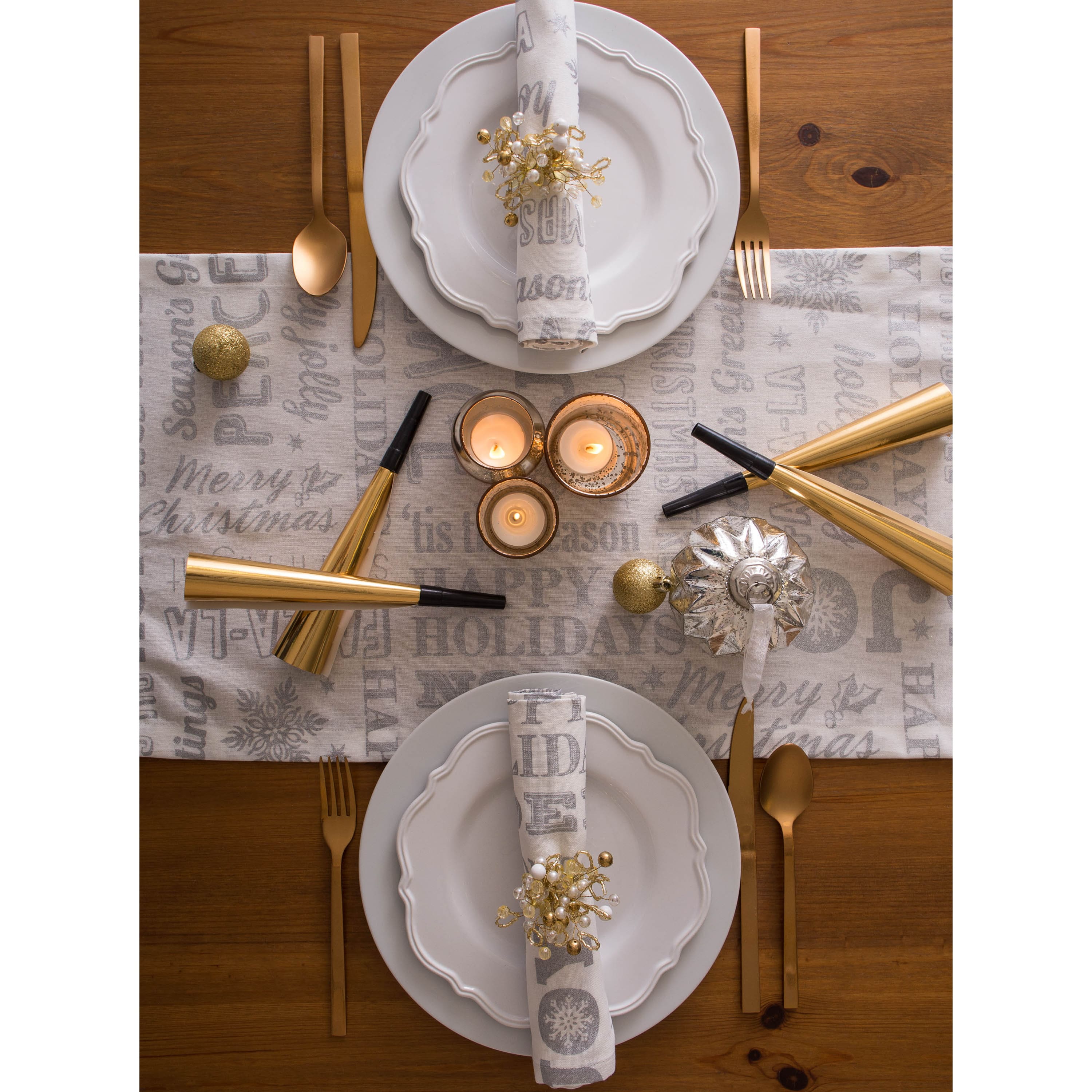 DII® Gold Multi Bead Napkin Rings, 6ct.