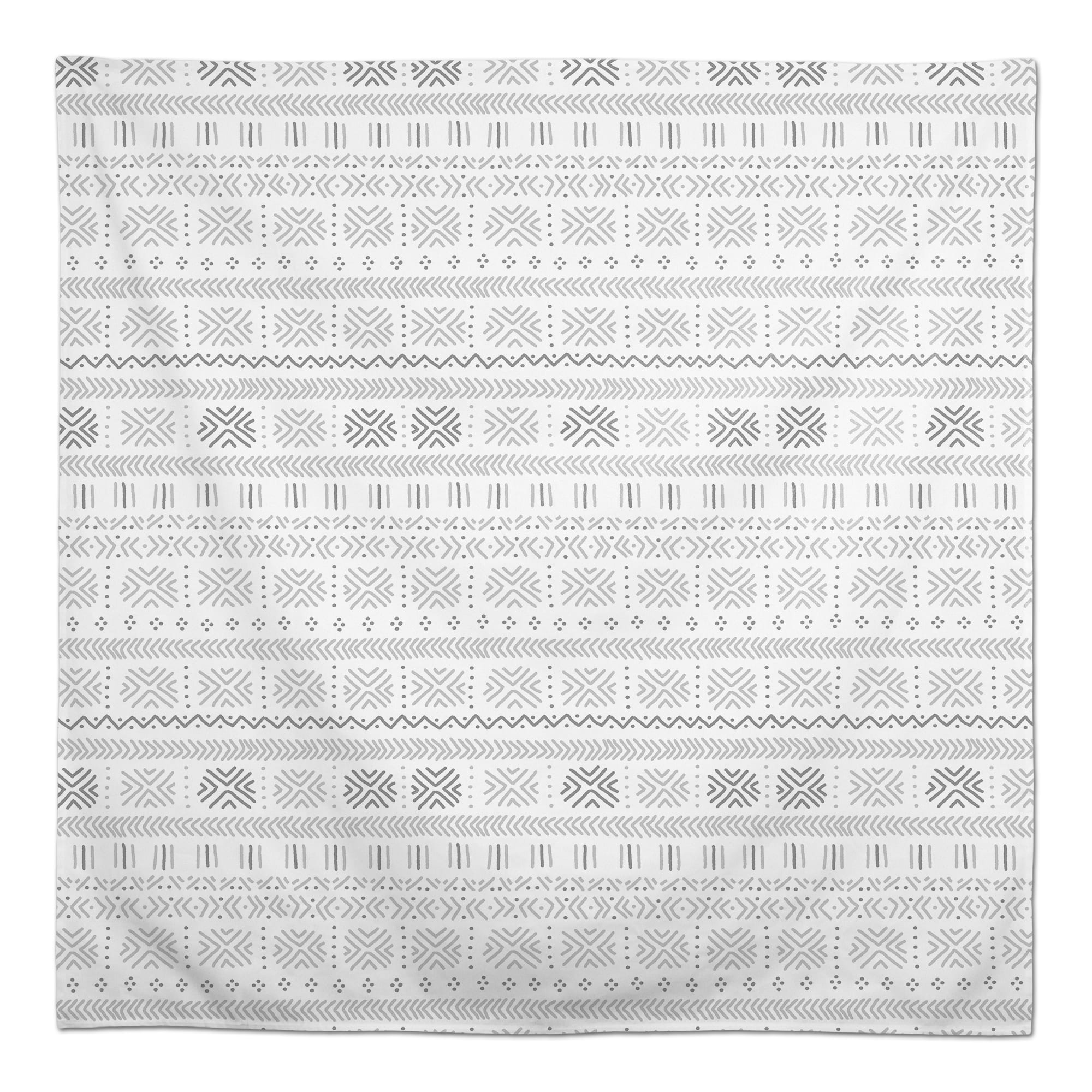 Gray Mudcloth Tablecloth
