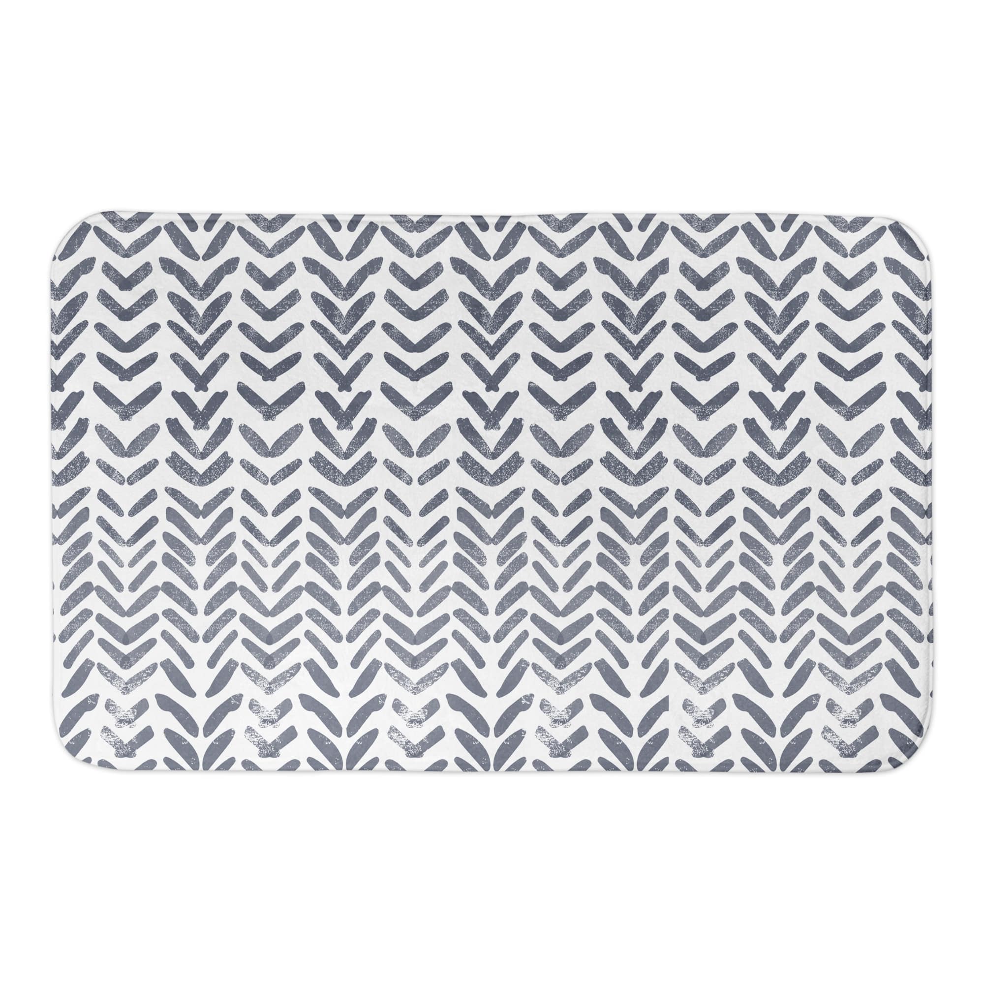 Herringbone Pattern 34" x 21" Bath Mat