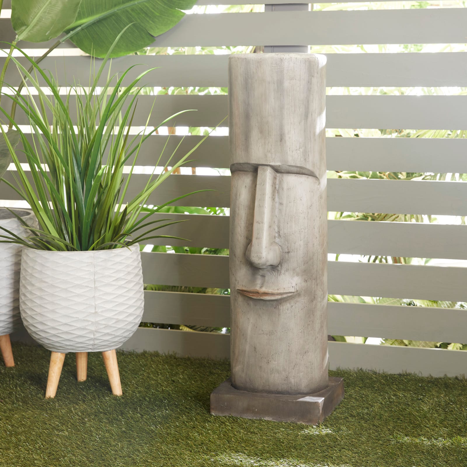 Brown MGO Contemporary Garden Sculpture, 10" x 10" x 10"