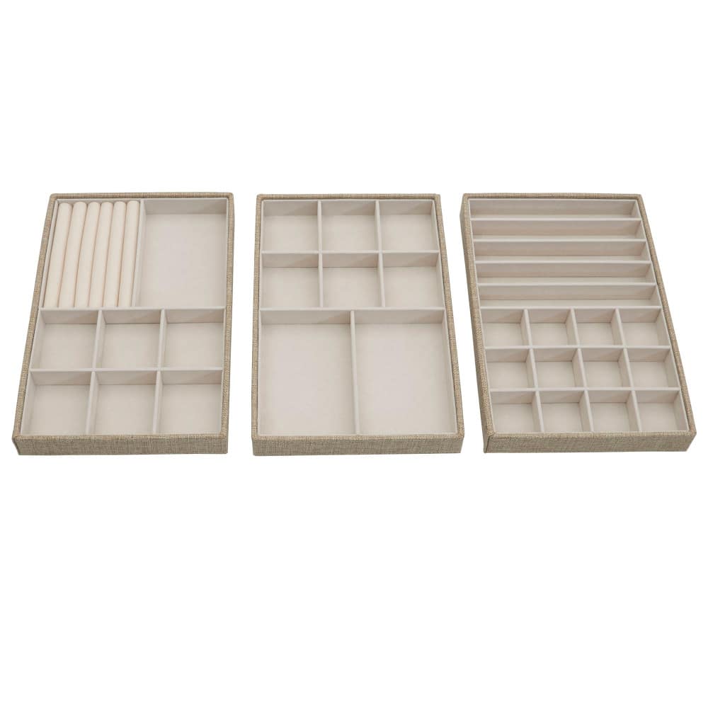 Household Essentials Stackable Jewelry Tray Set