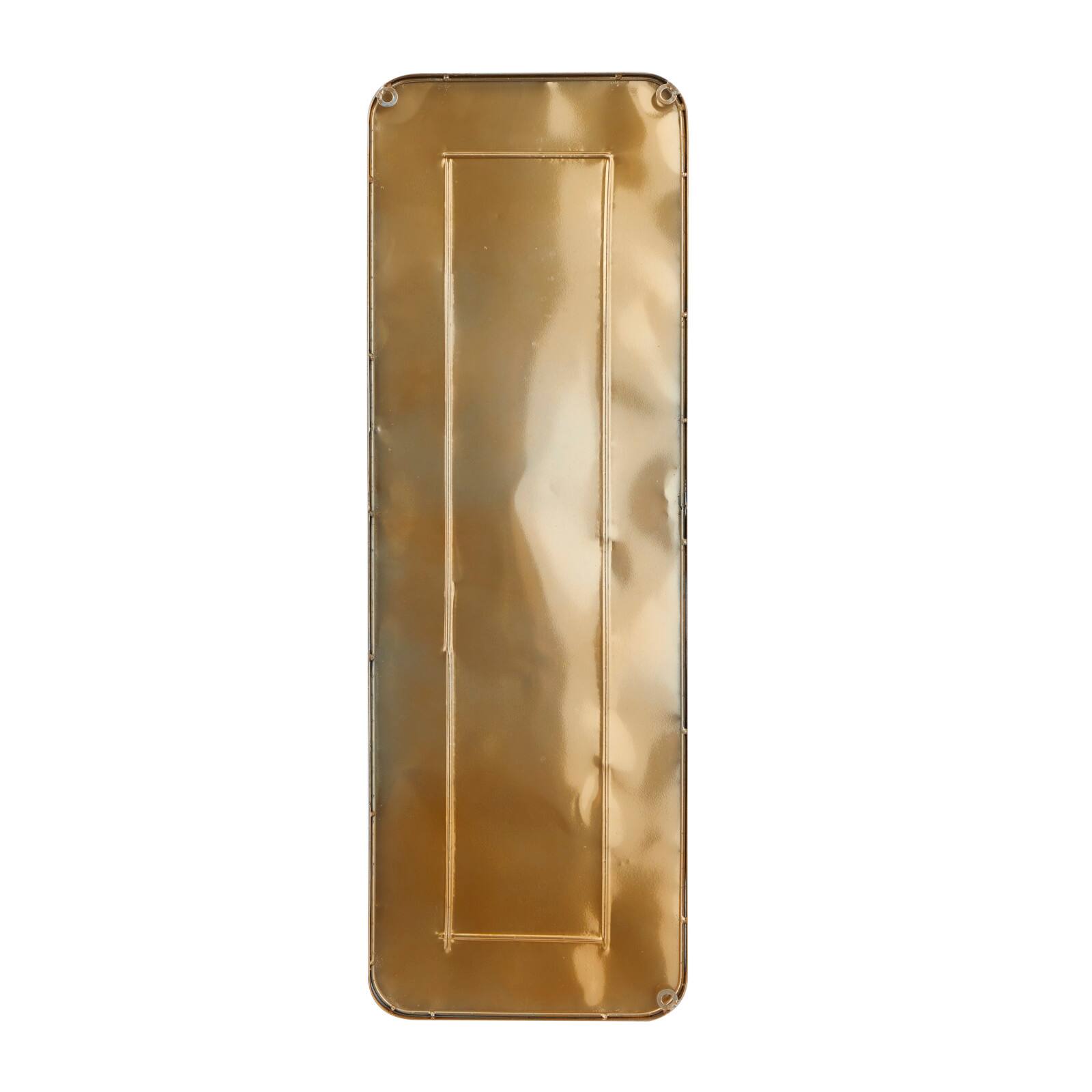 Gold Iron Contemporary Wall Mirror, 13" x 13" x 2"