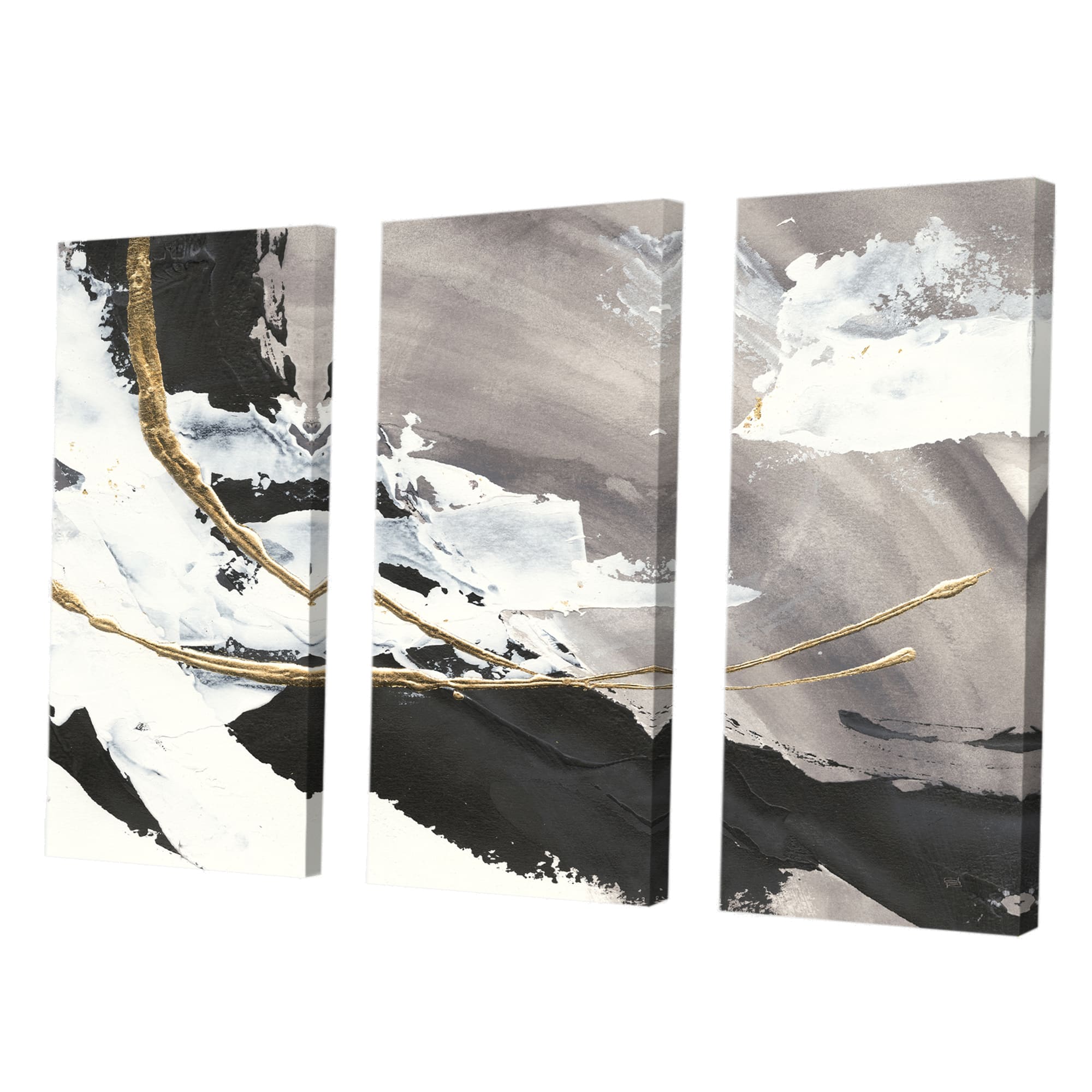 Designart - Glam Painted Arcs II - Transitional Canvas Artwork