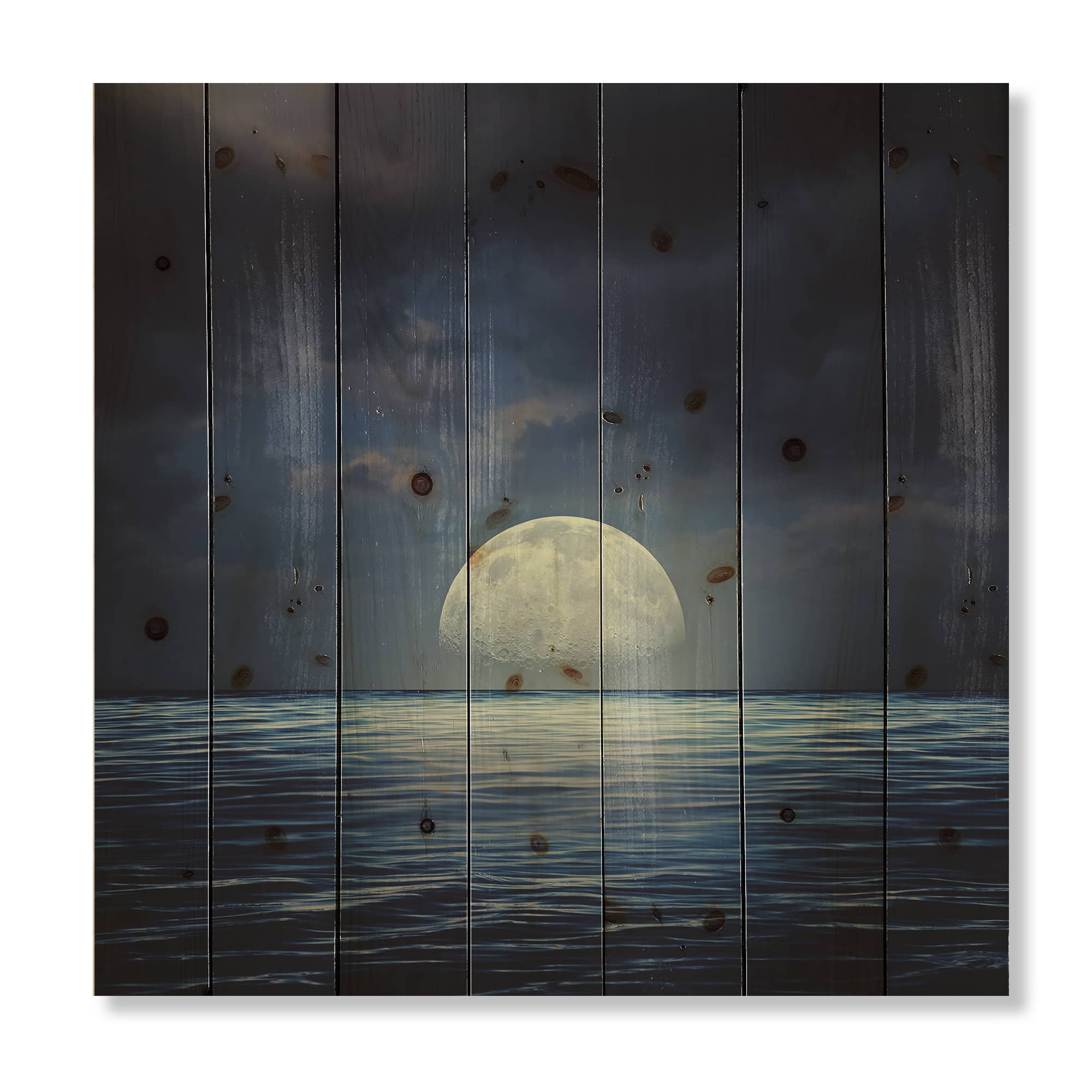 Designart - Super Moon Over The Sea II