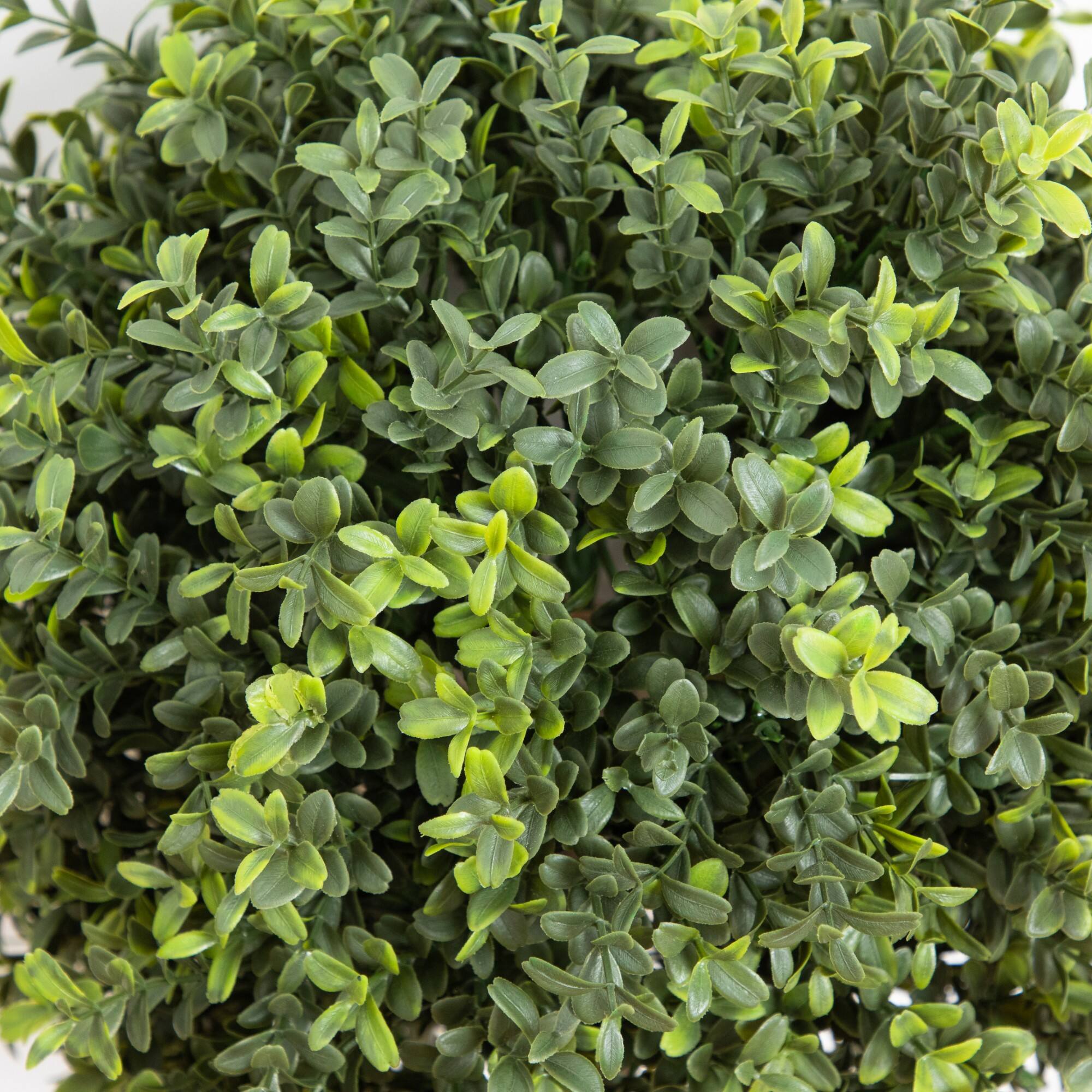 2ft. UV Resistant Artificial Boxwood Topiary with Integrated Ground Stake (Indoor/Outdoor) - Set of 2