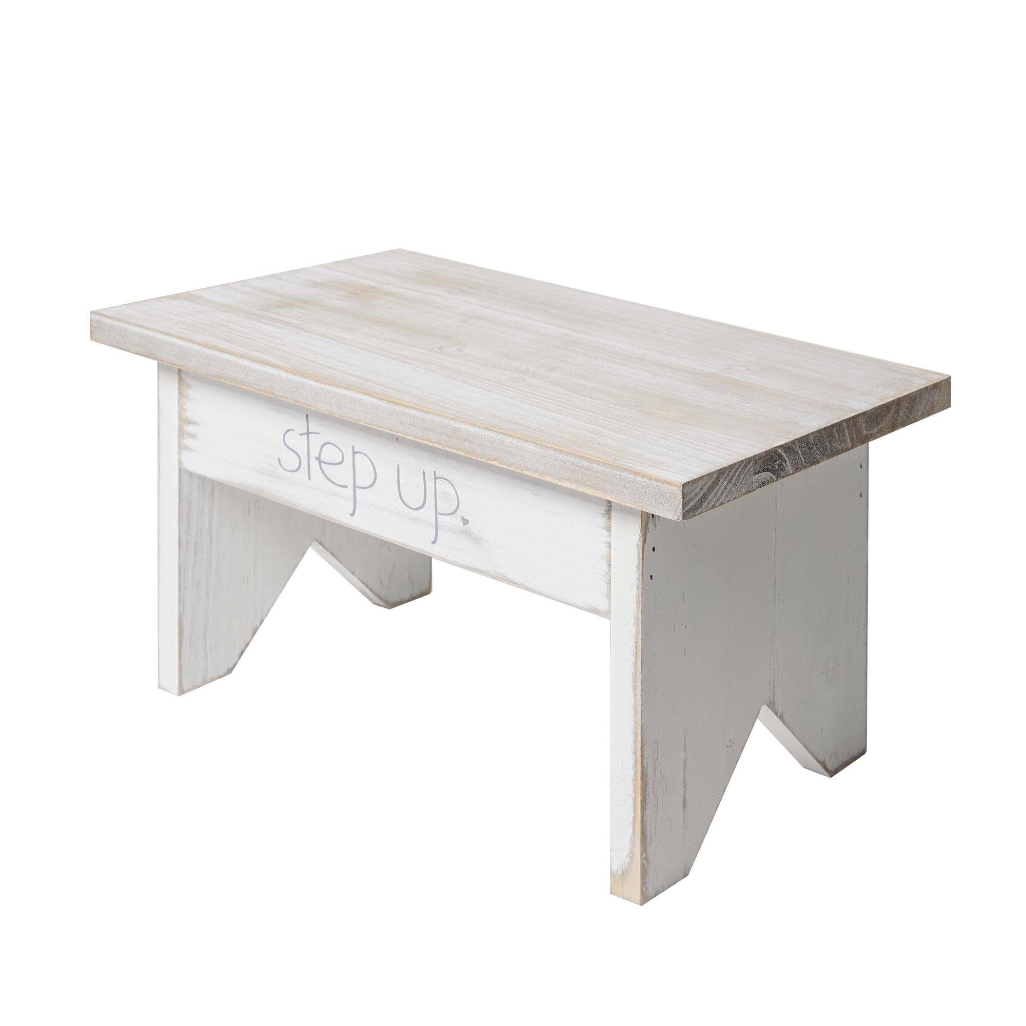 American Art Décor Addie Joy Step Up Decorative Wooden Stool