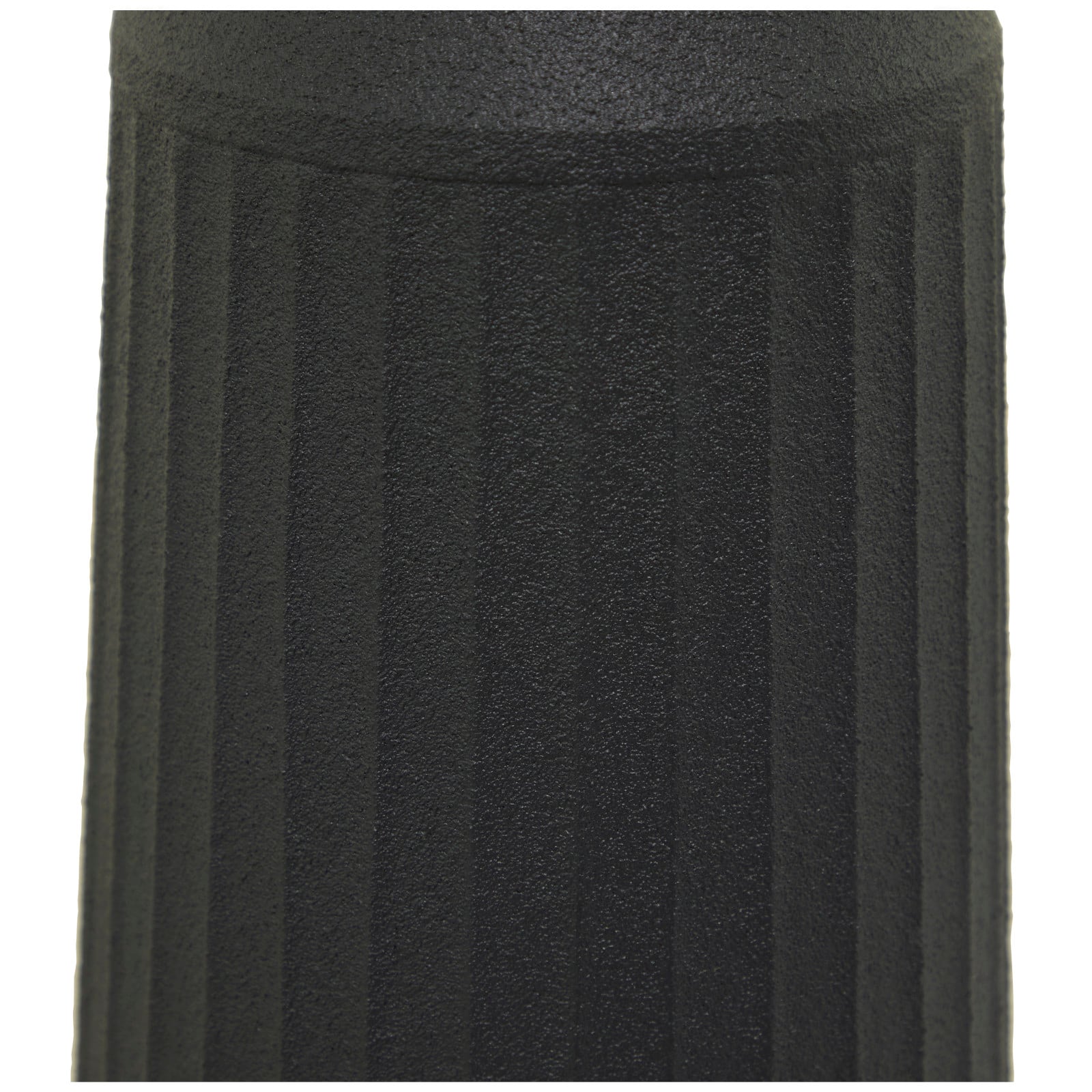Black Metal Grooved Vase 8" x 8" x 30"