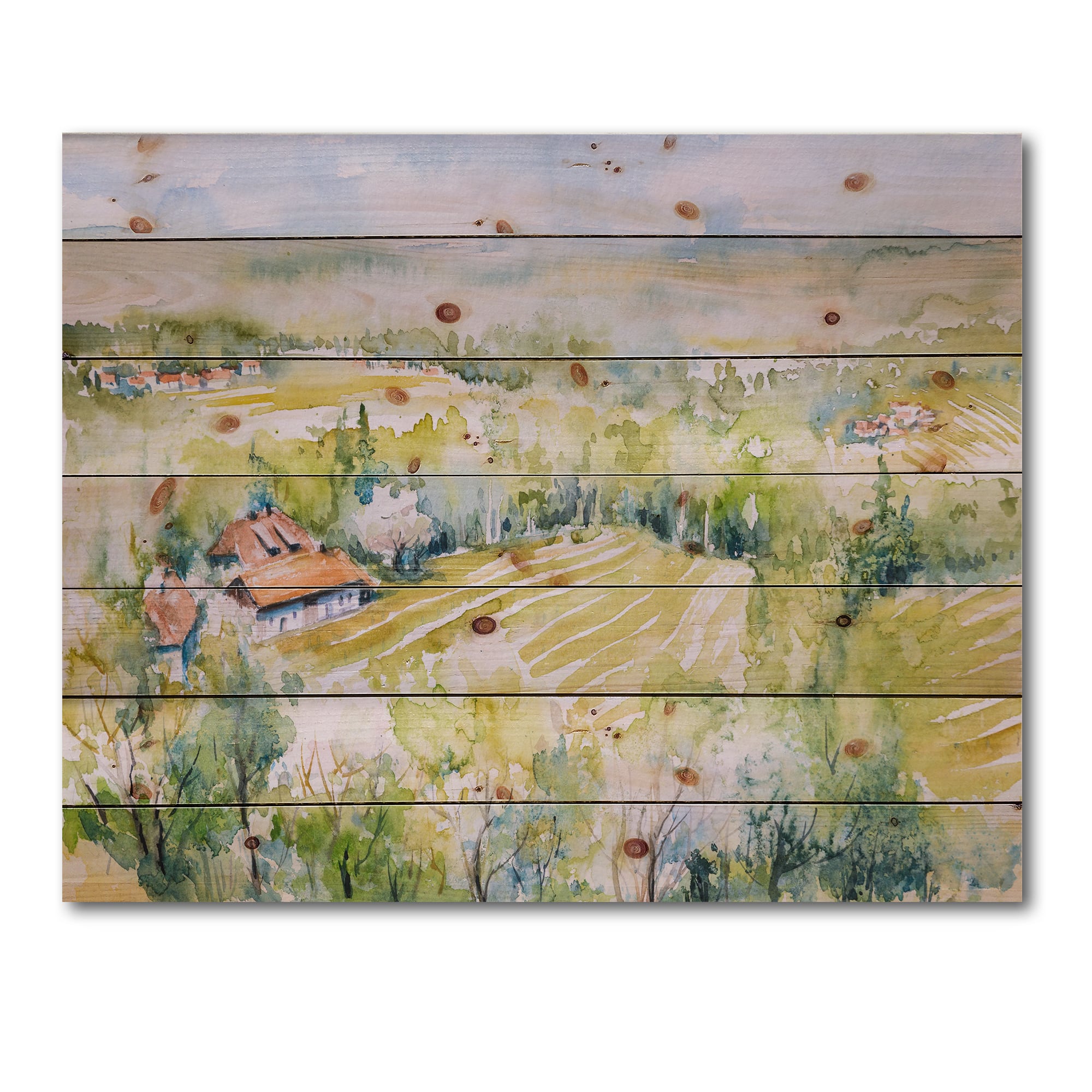 Designart - Blossoming Green Fields In Countryside