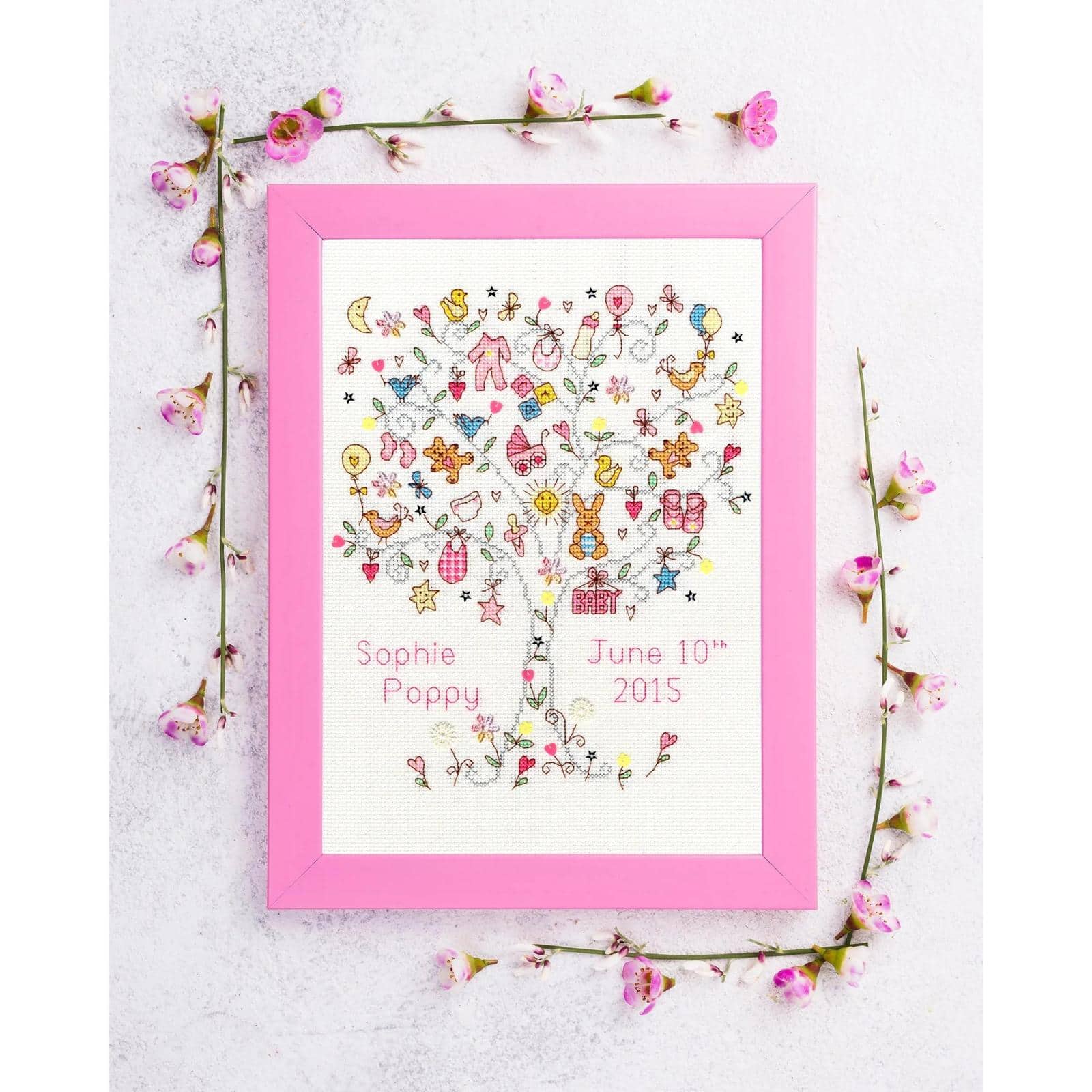 Bothy threads counted cross stitch kit love baby girl XKA7