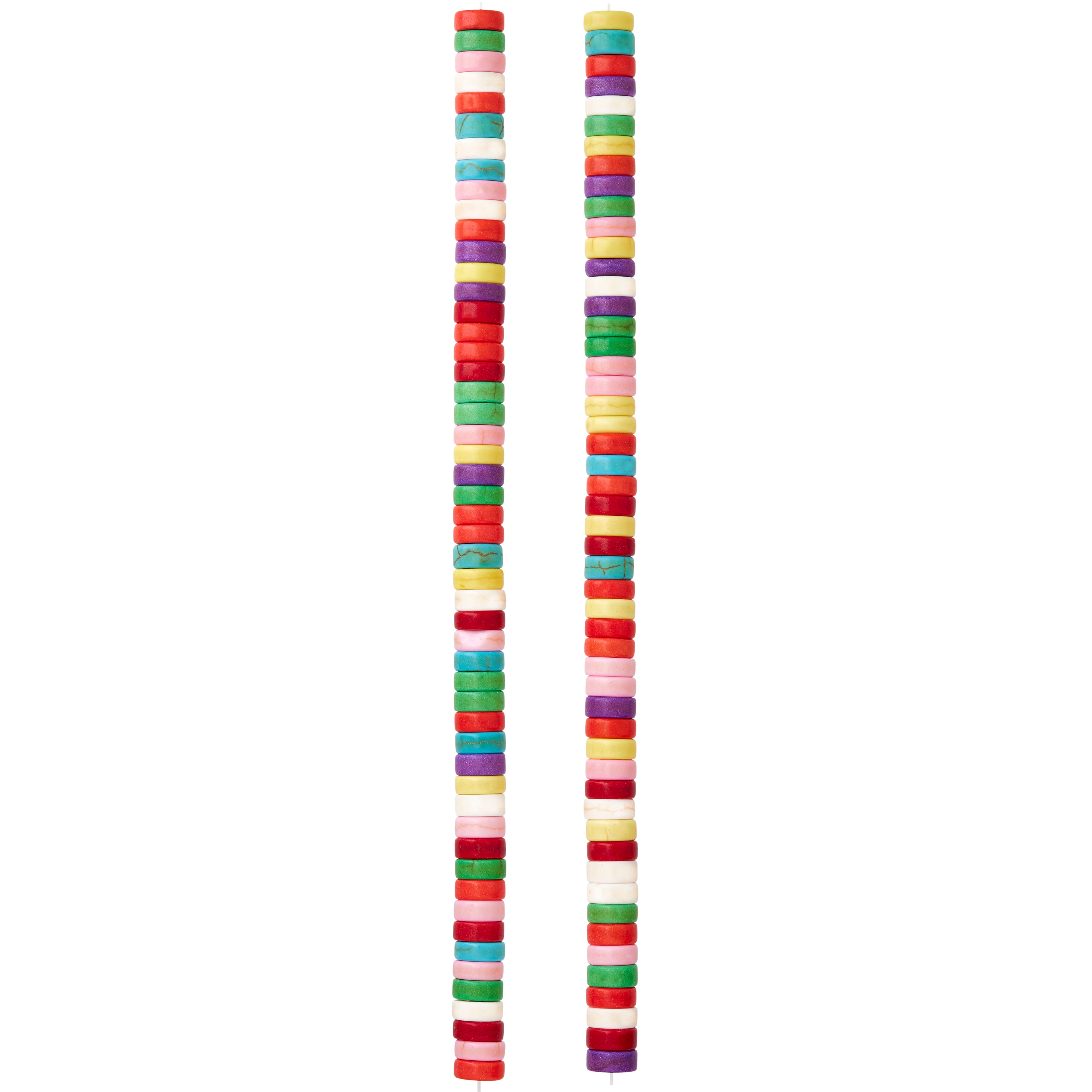 Multicolor Howlite Rondelle Beads by Bead Landing™, 6mm