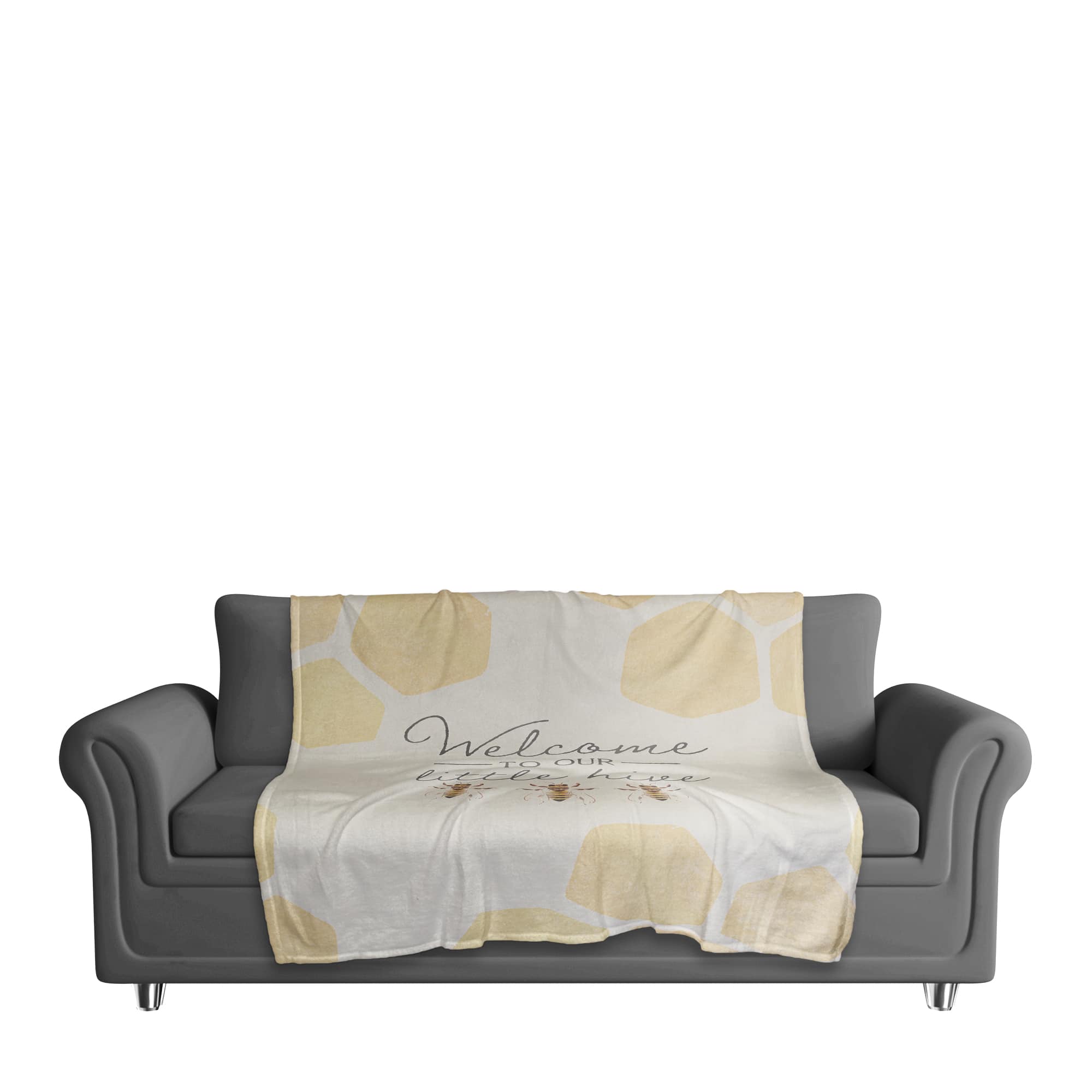 Welcome To Our Hive Fleece Throw