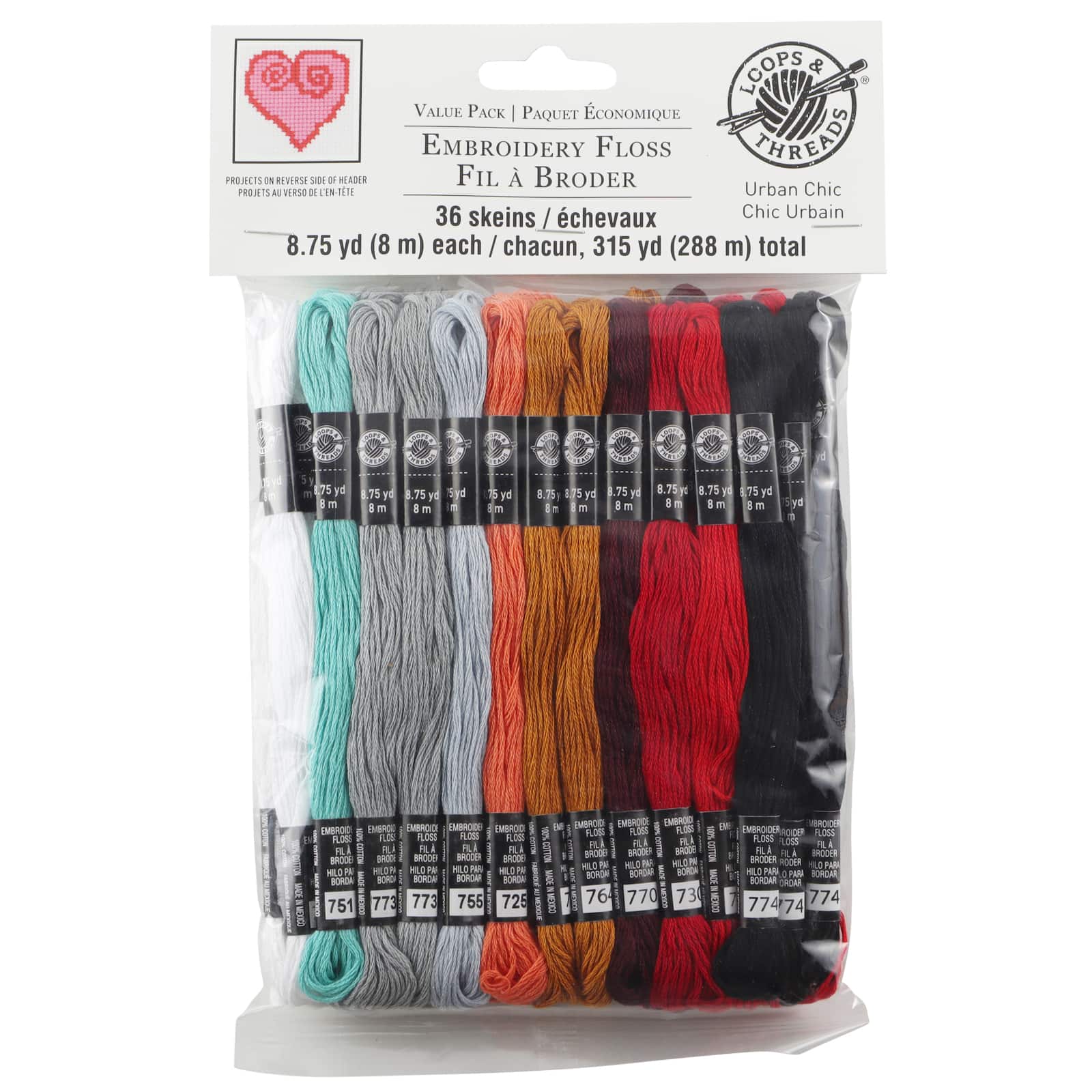 12 Packs: 36 ct. (432 total) Urban Chic Embroidery Floss by Loops & Threads®