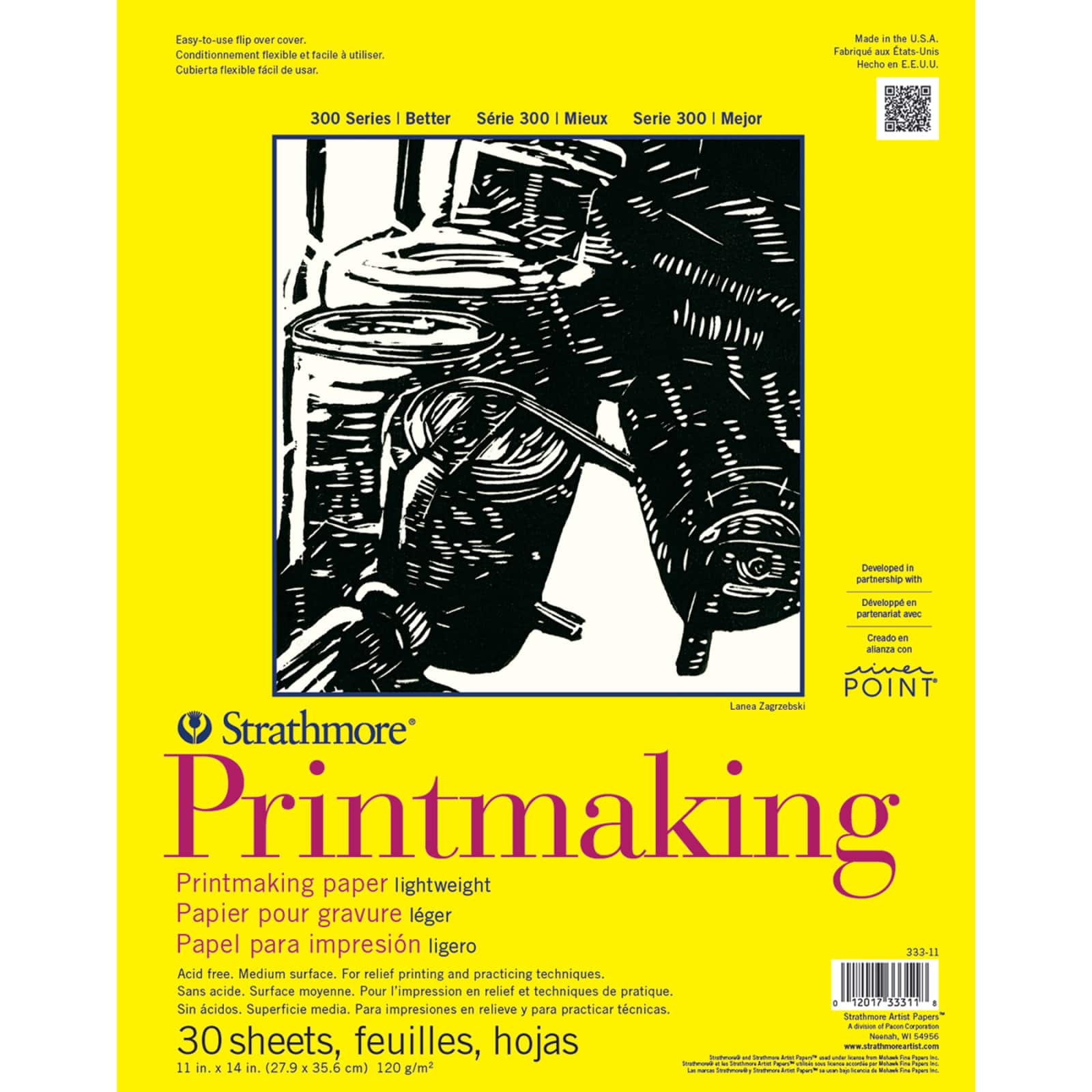 Strathmore® 300 Series Printmaking Lightweight Paper Pad