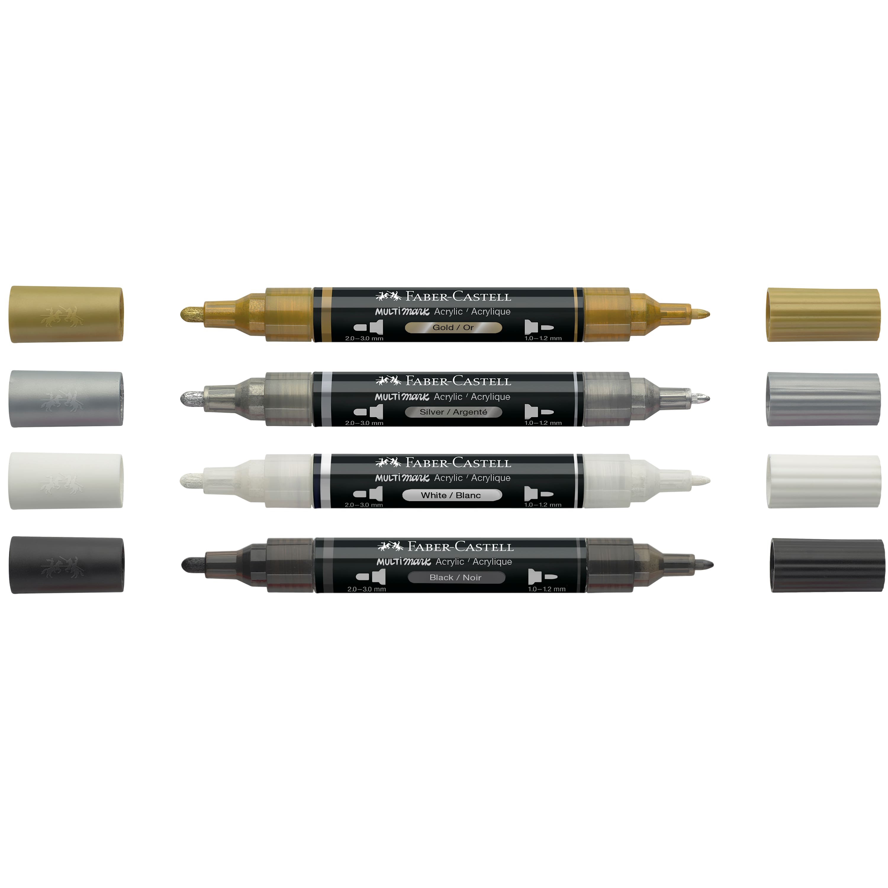 Faber-Castell® Metallic & White Acrylic Paint Marker Set