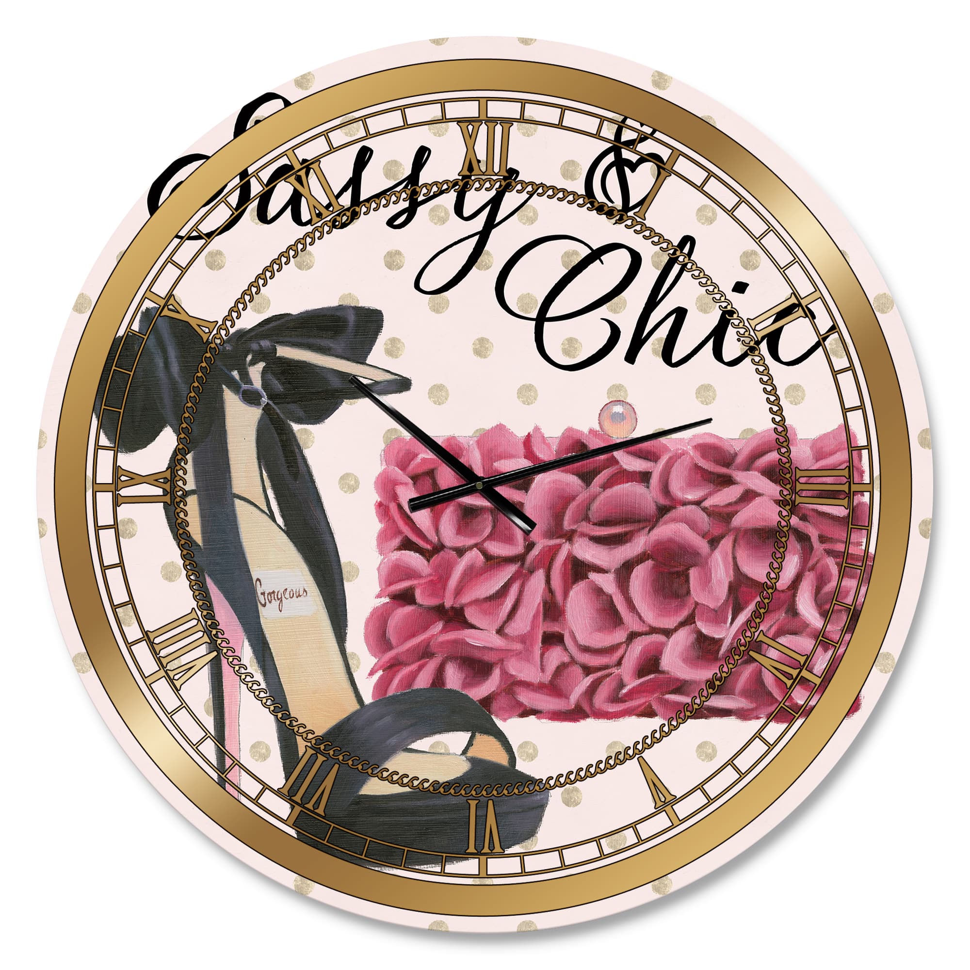 Designart Fashion High Heels II Glam Wall Clock