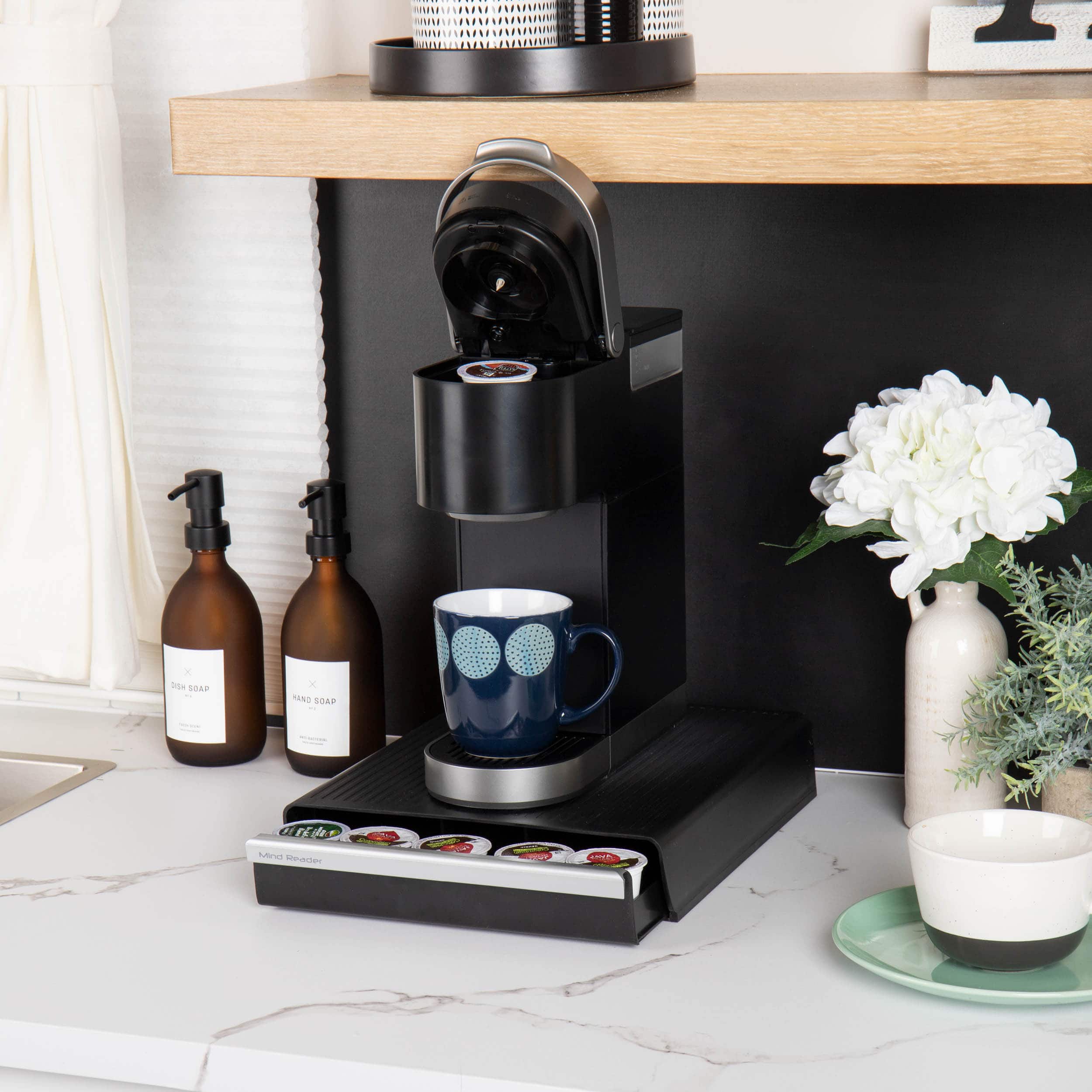 Mind Reader Black Single Serve Coffee Pod Drawer and Holder