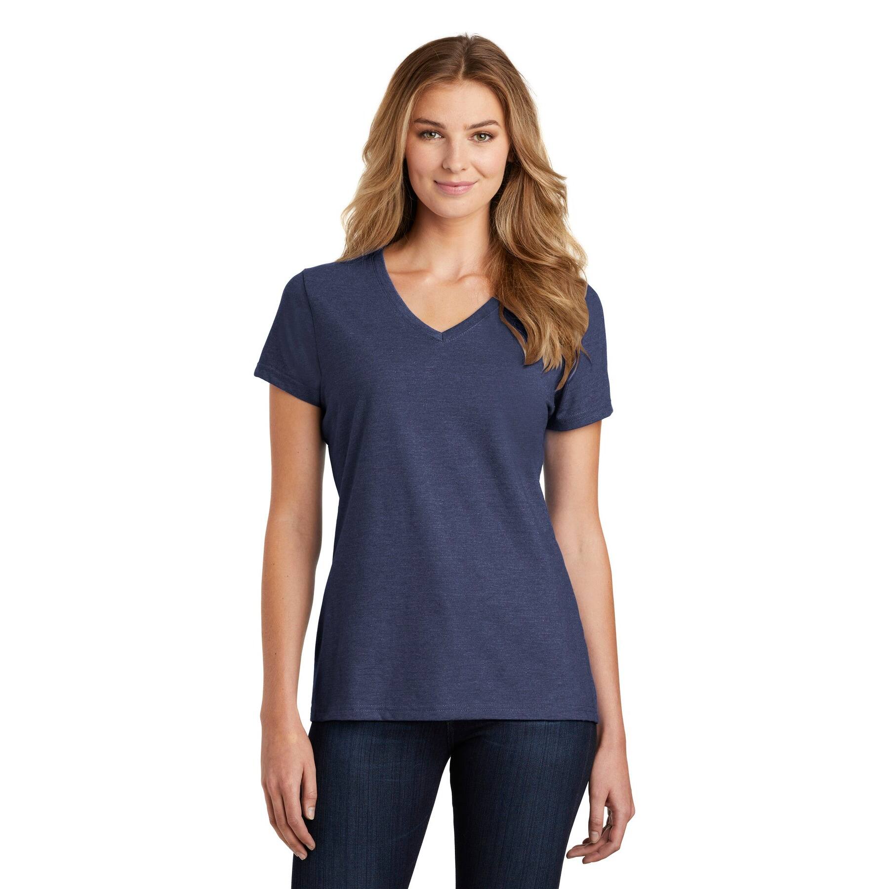 Port & Company® Fan Favorite™ Blend Ladies V-Neck T-Shirt