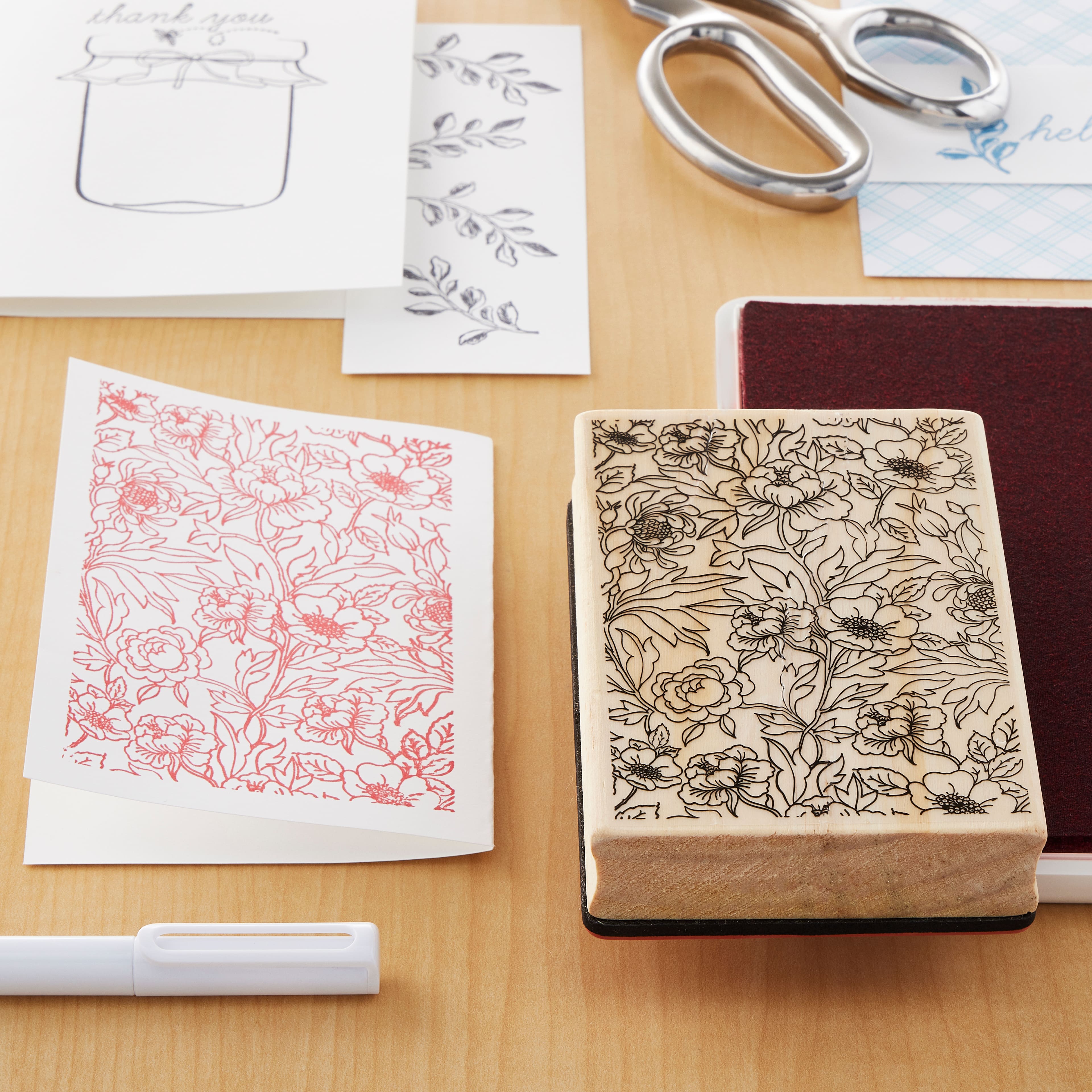 6 Pack: Flower & Foliage Wood Stamp by Recollections®