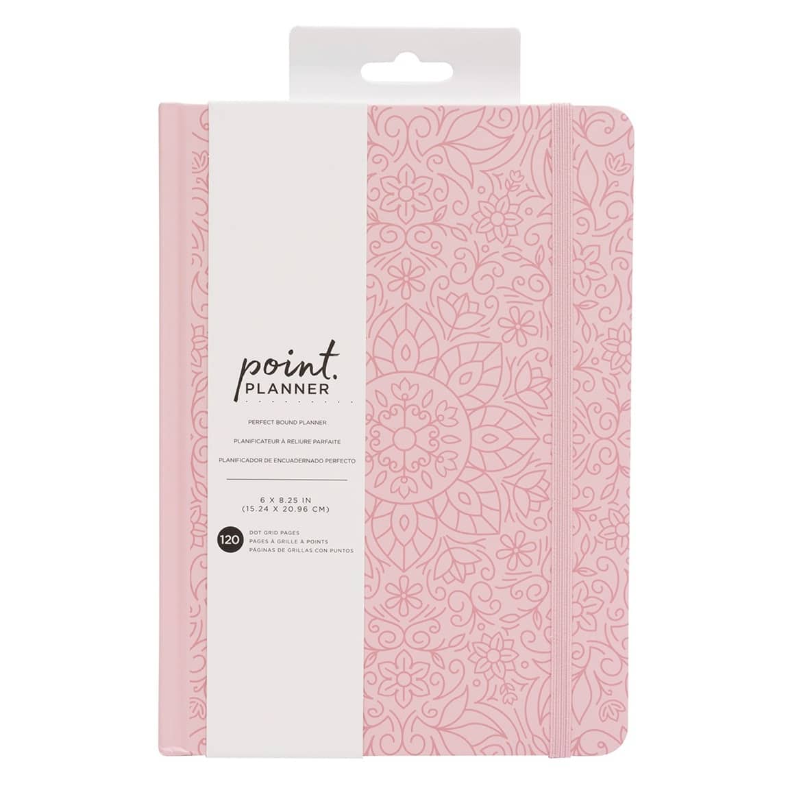 American Crafts™ 6" x 8.25" Pink Floral Dot Grid Perfect Point Bound Planner, 120 Sheets