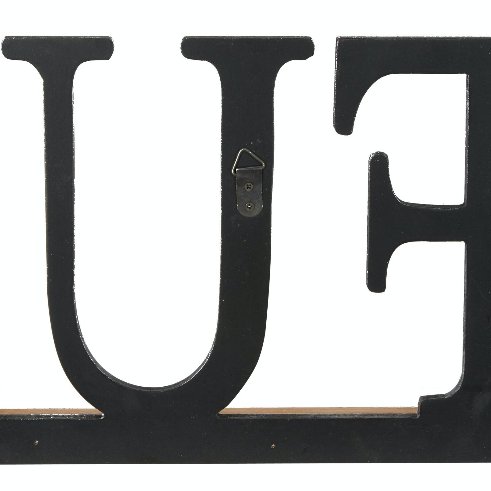 Black Wood Traditional Wall Decor 10" x 48" x 1