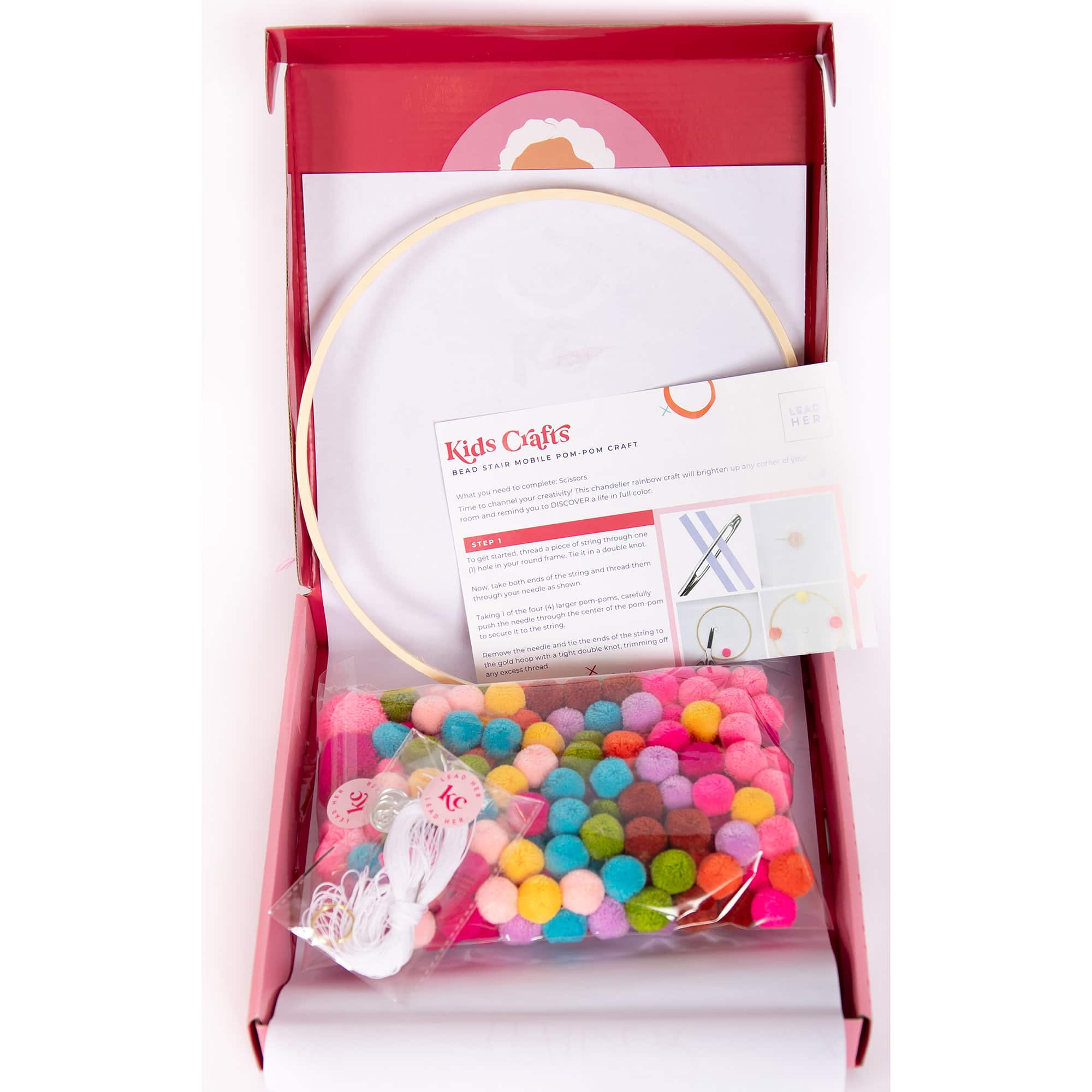 Kids Crafts Discover Like Maria Bead Stair Pom Pom Mobile Craft Kit