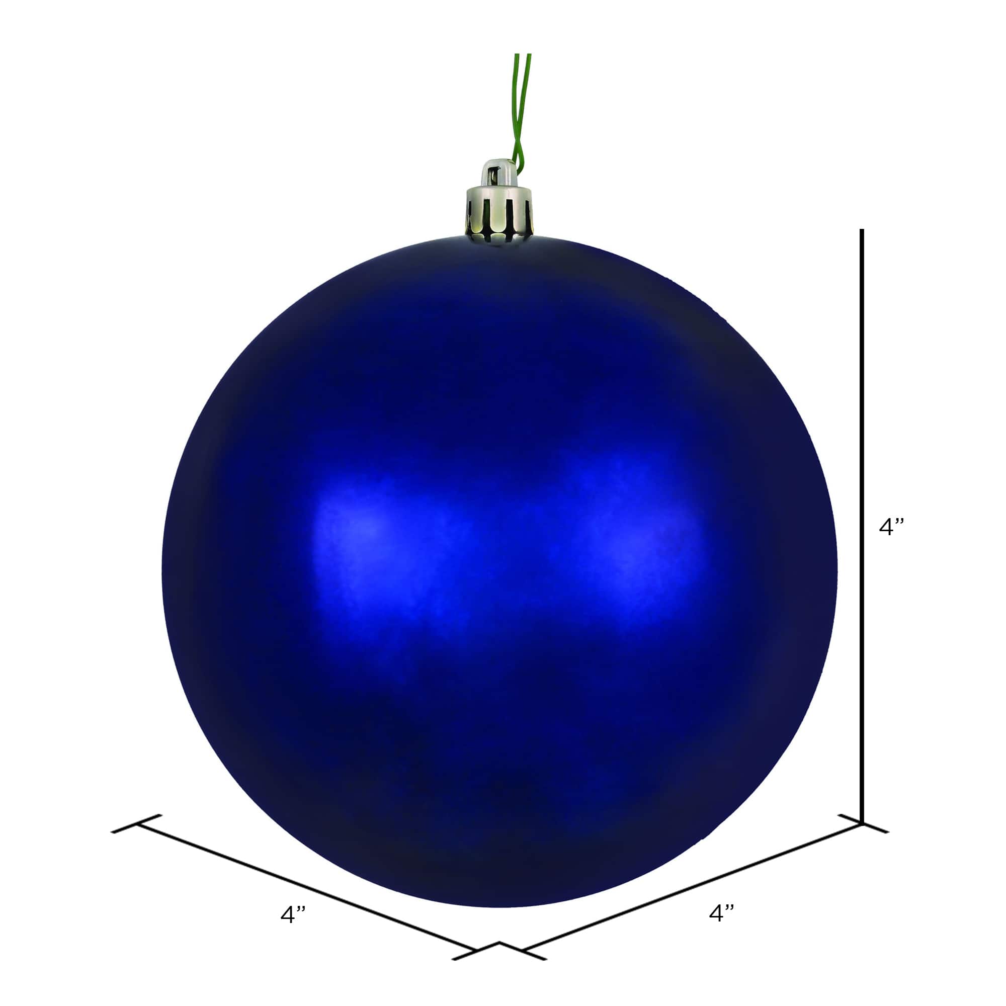 Vickerman 4" Shiny Ball Ornaments, 6ct.